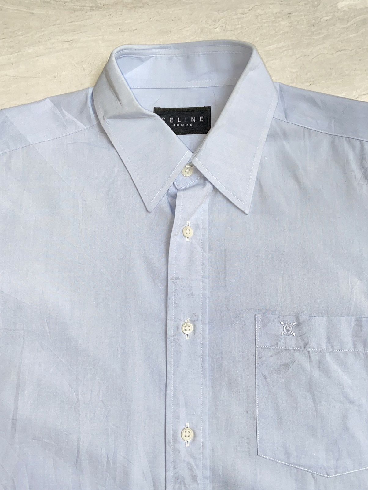Celine CELINE HOMME Blue Shirt Size US S / EU 44-46 / 1 - 5 Thumbnail