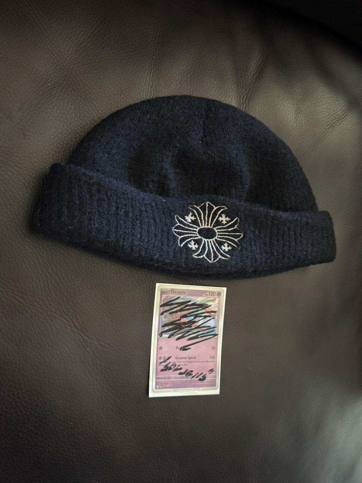 Chrome Hearts Chrome Hearts Black Plus Wool Beanie Size ONE SIZE - 2 Thumbnail