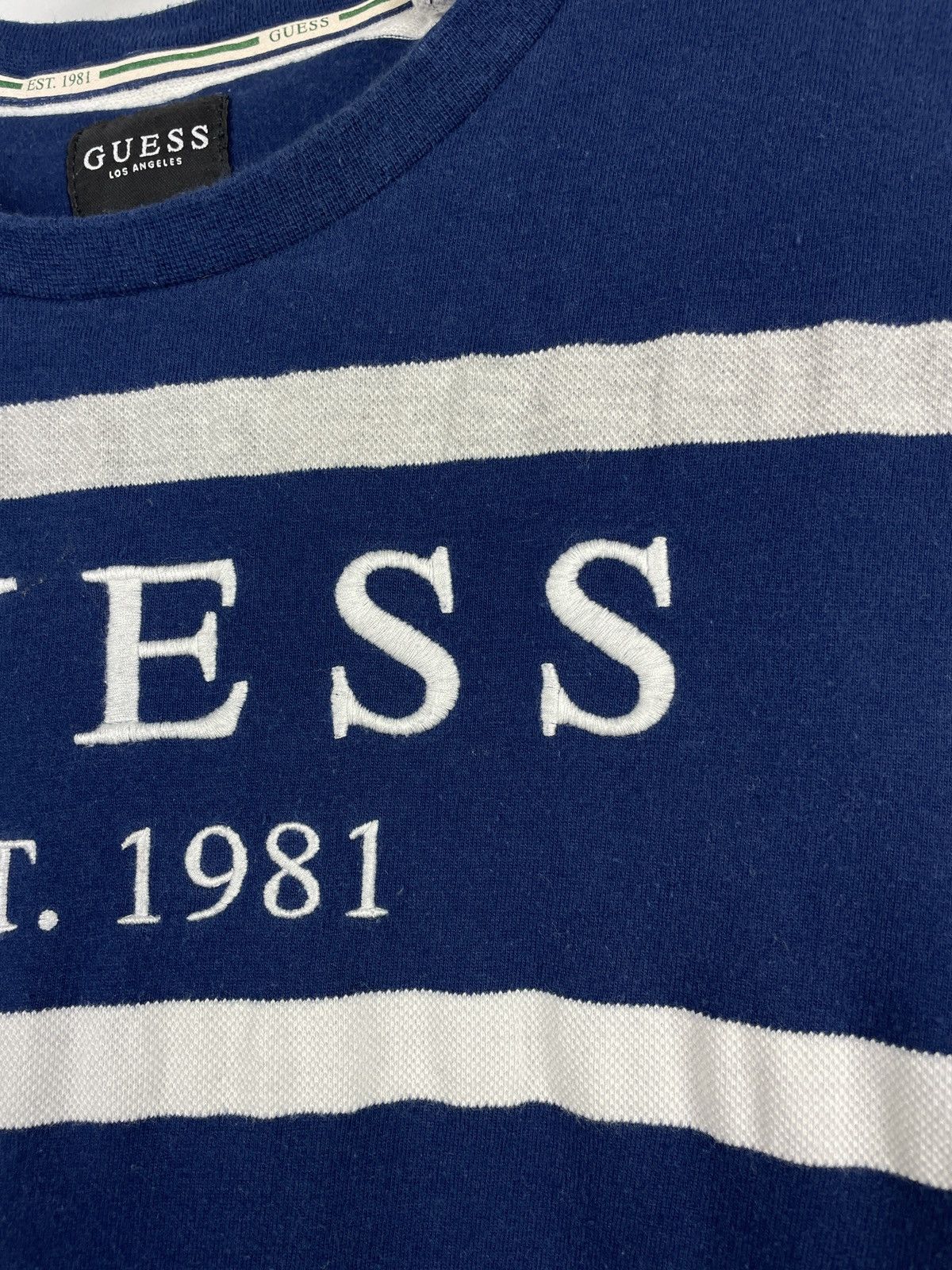 Guess × Vintage Guess Los Angeles Striped T-shirt Size US S / EU 44-46 / 1 - 6 Thumbnail