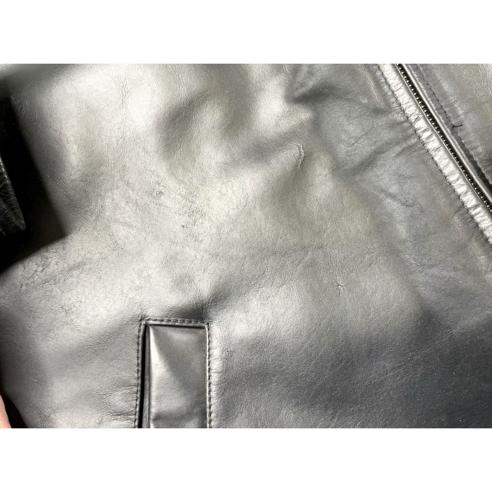 Gap VINTAGE Gap Men's Leather Jacket Black Full Zip 90s XS Regular Zippered Quilted Liner Size US XS / EU 42 / 0 - 5 Thumbnail