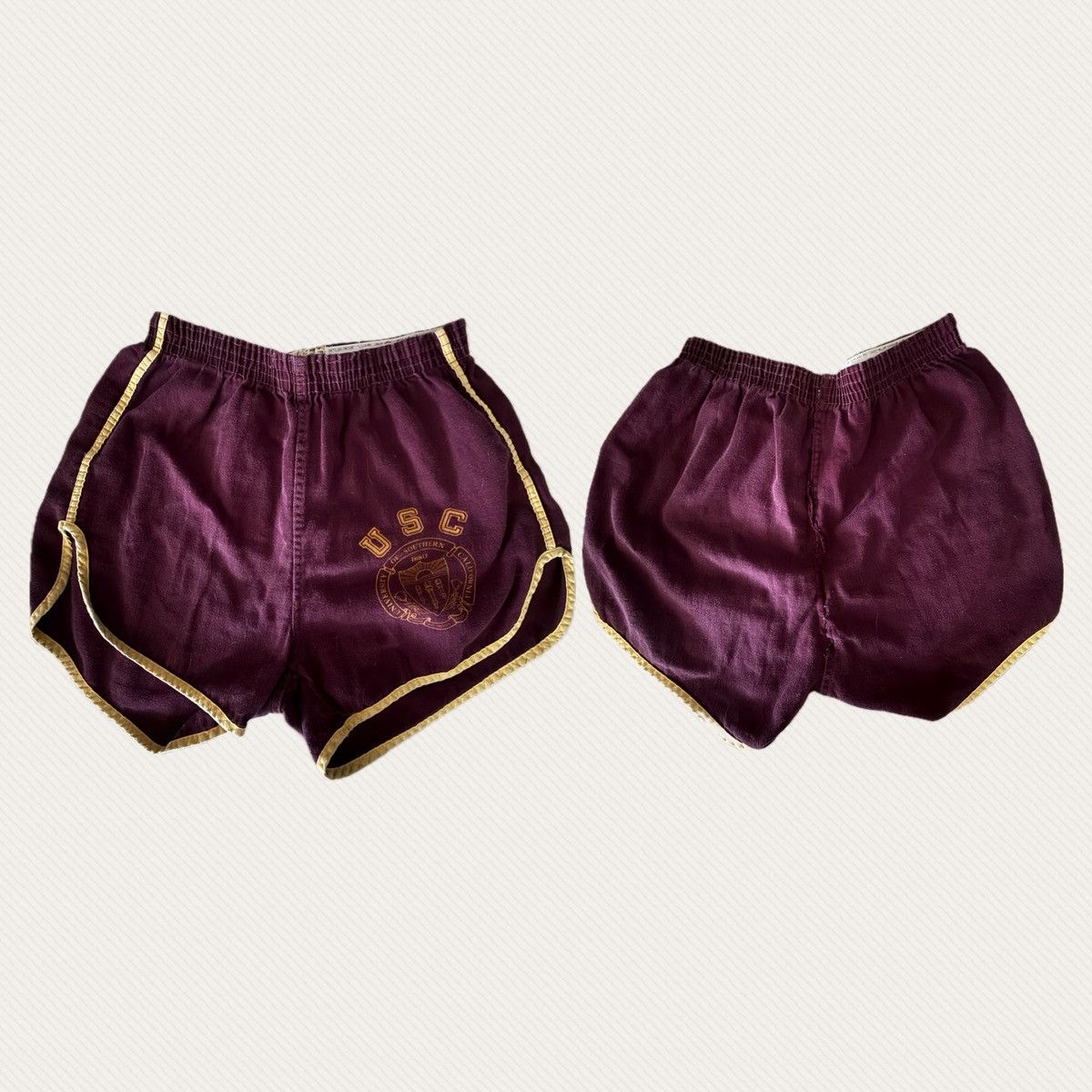 Nike Vintage 70s USC Collegiate Pacific Running Shorts 3.5" Size 27" / US 4 / IT 40 - 2 Thumbnail