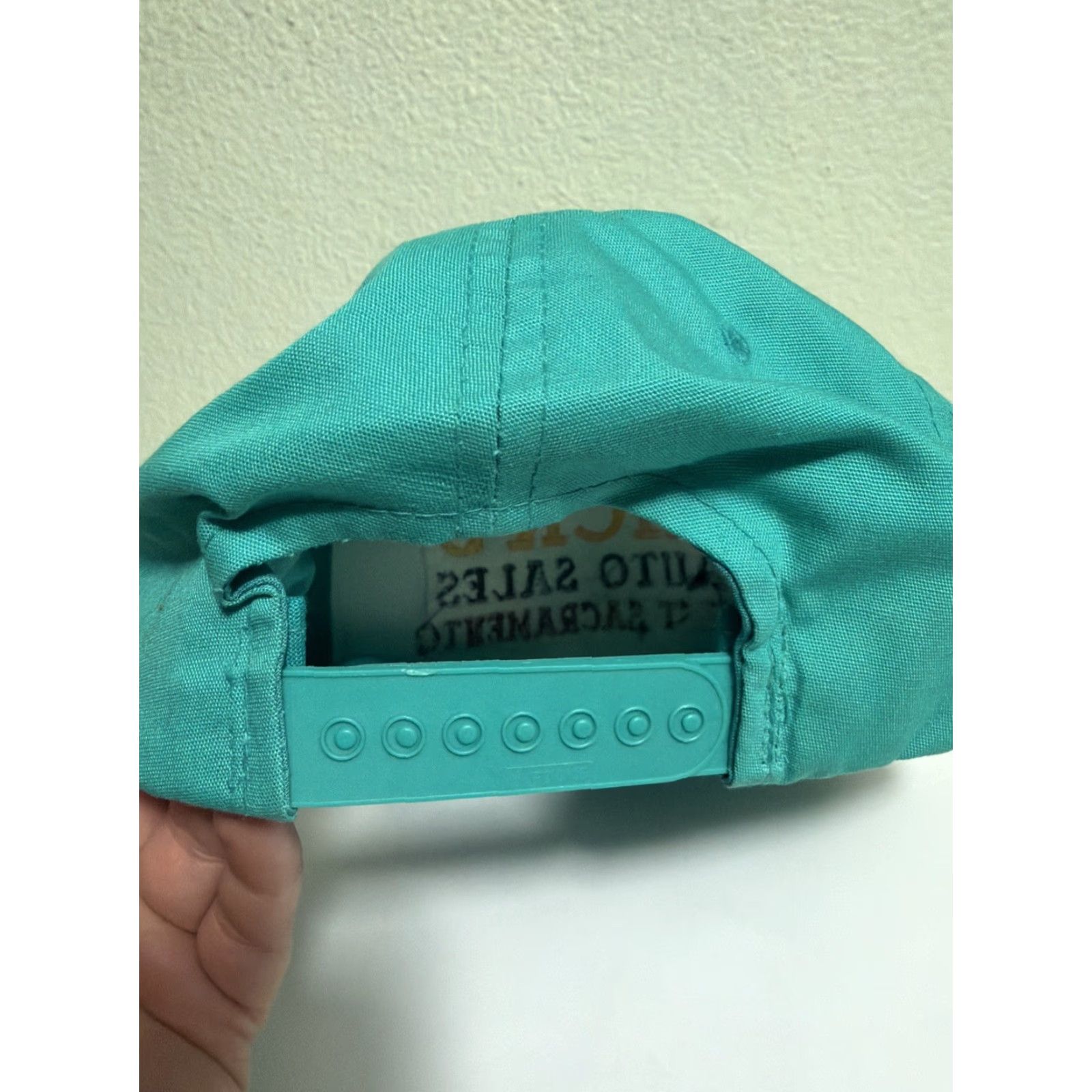 Vintage VINTAGE Yupoong Cotton SnapBack Hat Baseball Cap One Size Teal Blue Men Adjustable Rick’s Auto Sales West Sacramento Size ONE SIZE - 7 Thumbnail