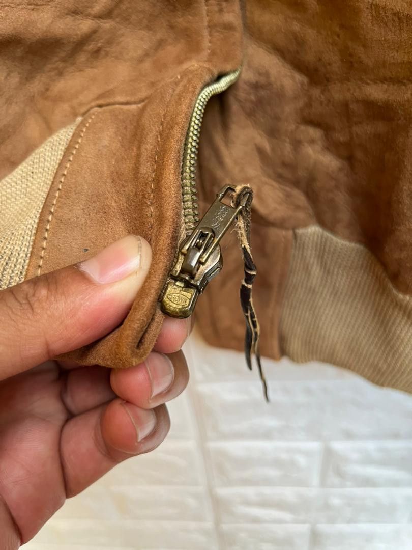 Vintage Vintage 50s Oakbrook Crown Zipper Leather Jacket Size US L / EU 52-54 / 3 - 6 Thumbnail