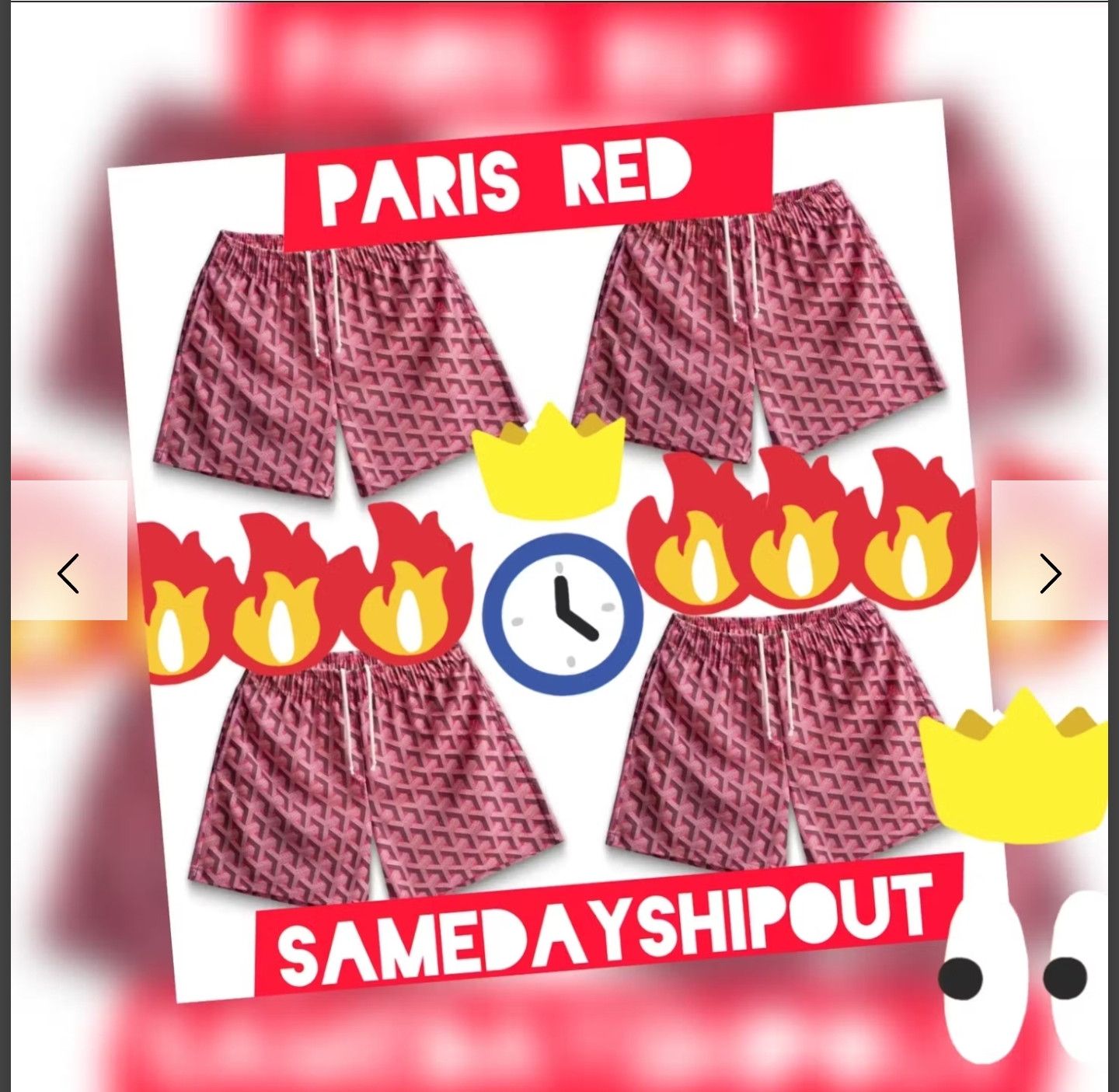 Bravest Studios Bravest studios shorts Paris Tiffany red Size US 38 / EU 54 - 2 Thumbnail