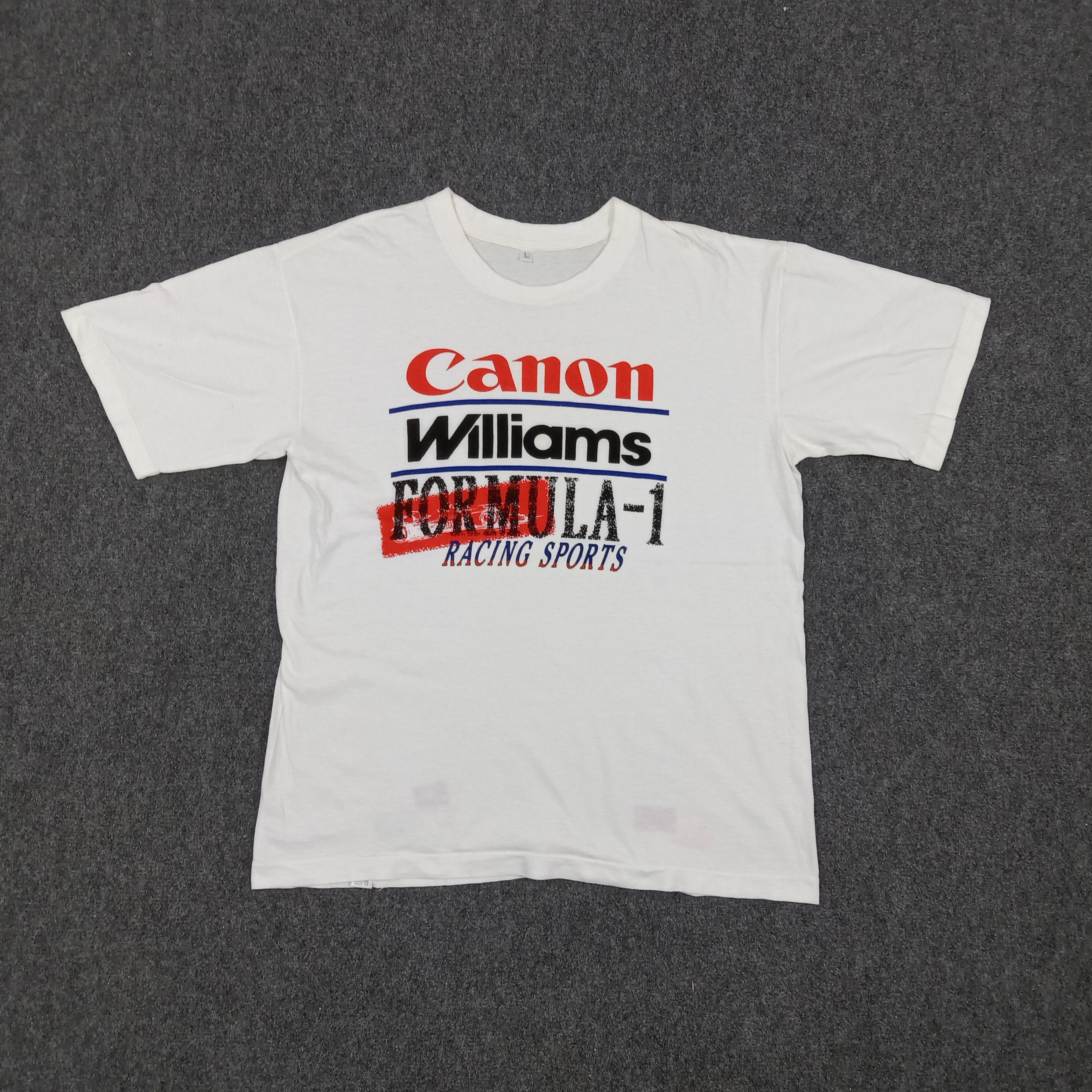 Canon × Vintage Canon Williams Formula 1 Racing Sports Tshirt Size US L / EU 52-54 / 3 - 1 Thumbnail