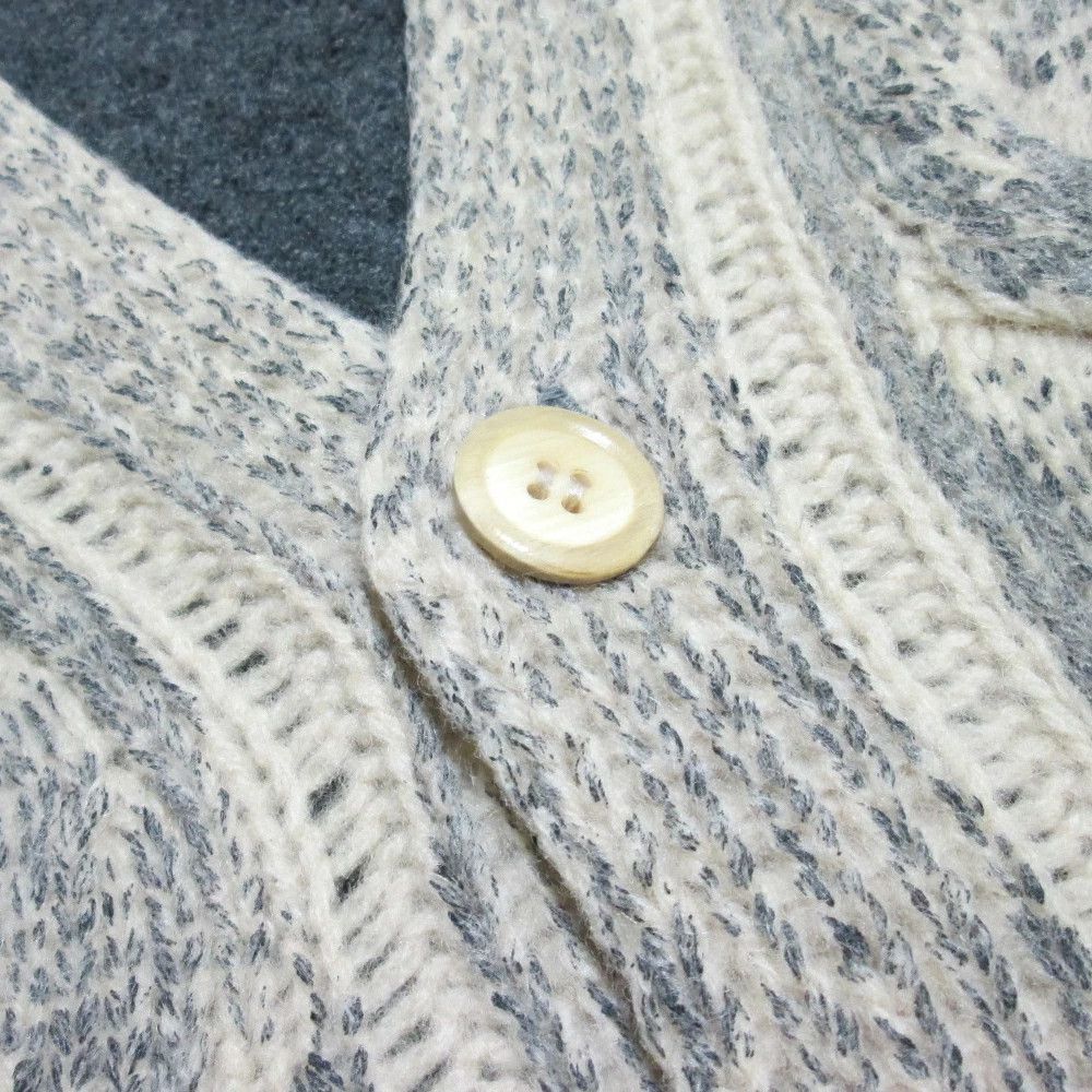 Comme des Garcons Homme Plus Sweater grunge paint cable long cardigan button up wool Gray Size US M / EU 48-50 / 2 - 3 Thumbnail