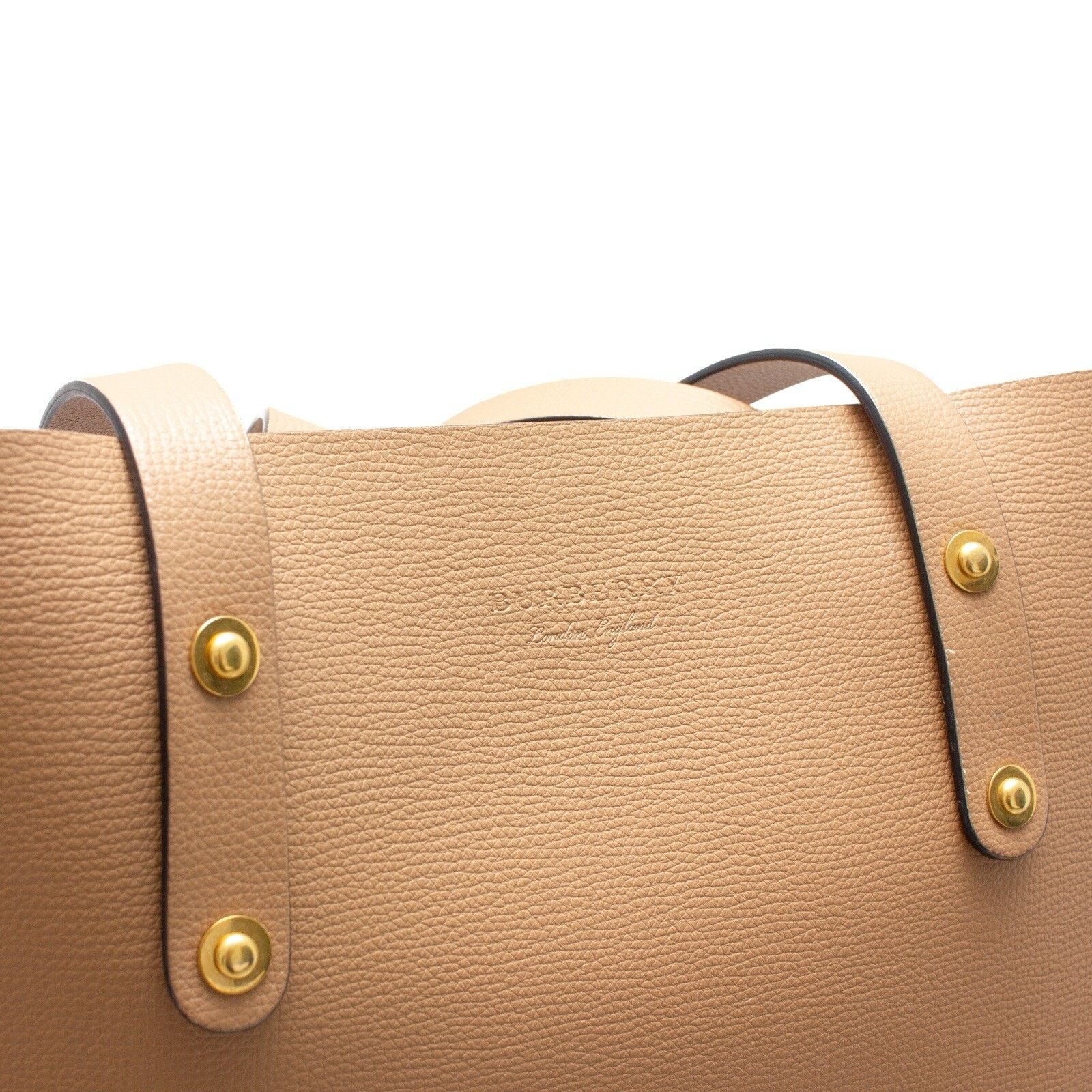 Burberry 1.8k$ Burberry Camel XL Leather Haymarket Check Tote Bag Size ONE SIZE - 8 Thumbnail