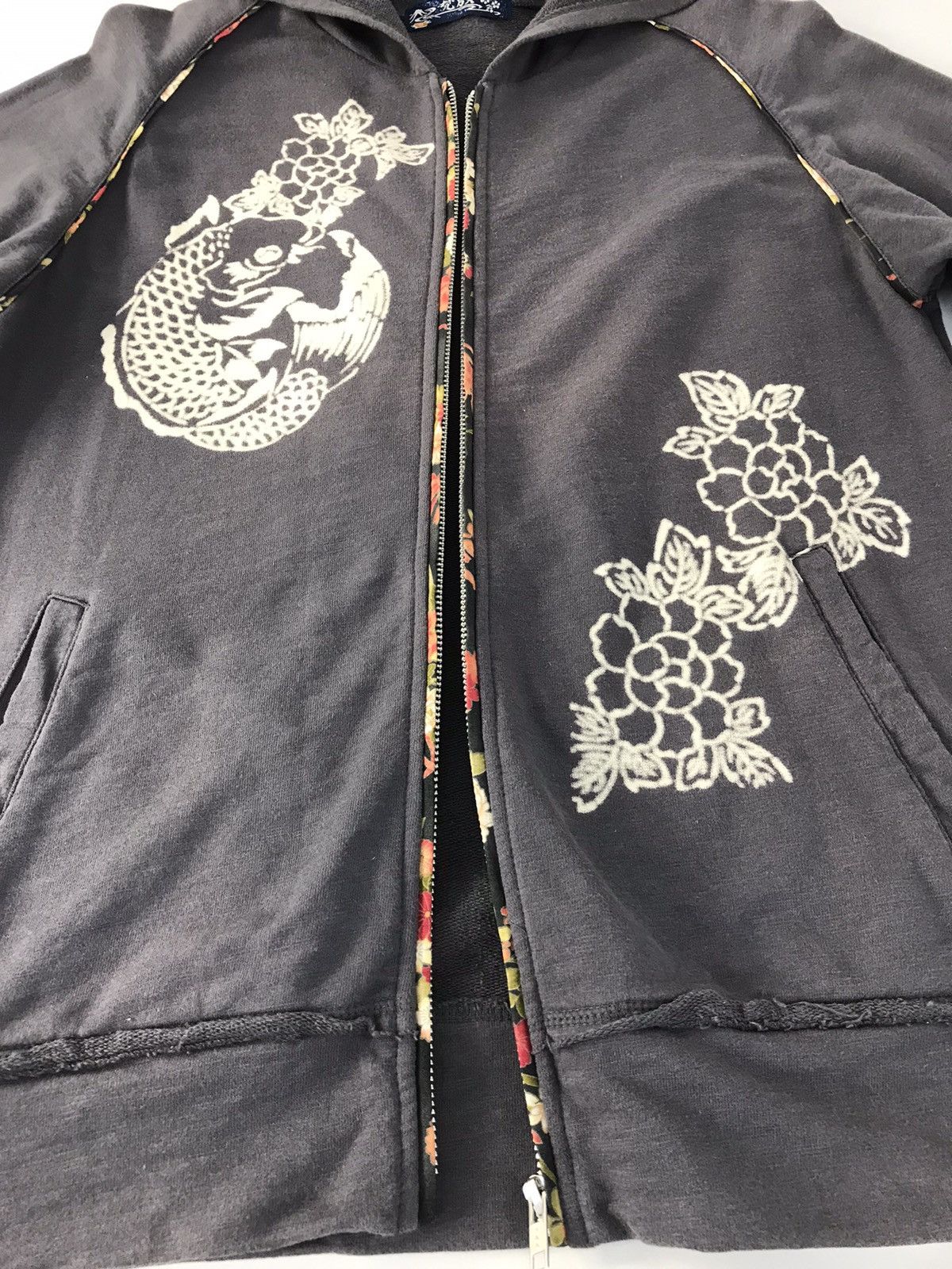 Japanese Brand Vintage Sweaters japanese Brand Print Fish Koi Zipper Style Size US M / EU 48-50 / 2 - 6 Thumbnail