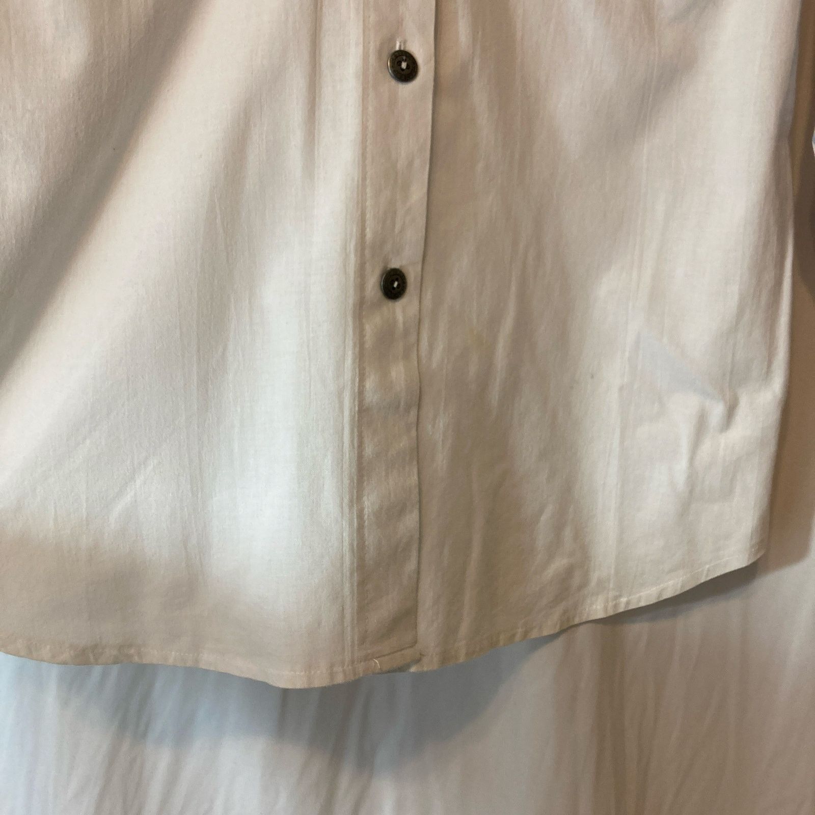 Other Vintage 90’s Fritzi California Retro White Blue Button Shirt Size M / US 6-8 / IT 42-44 - 11 Thumbnail