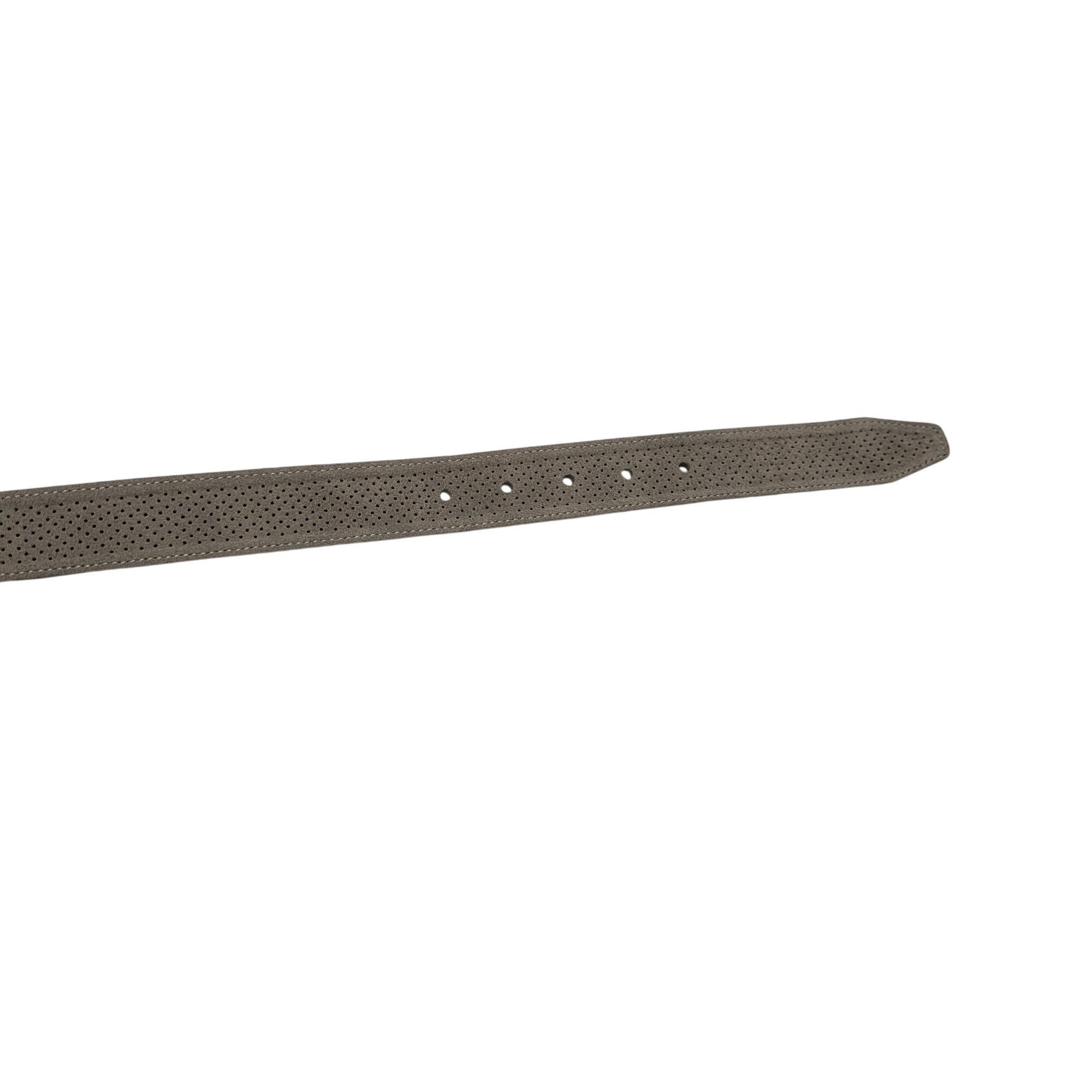 Johnston & Murphy Johnston & Murphy Mens Perforated Gray Suede Belt 44" Gunmet Size 32 - 8 Thumbnail