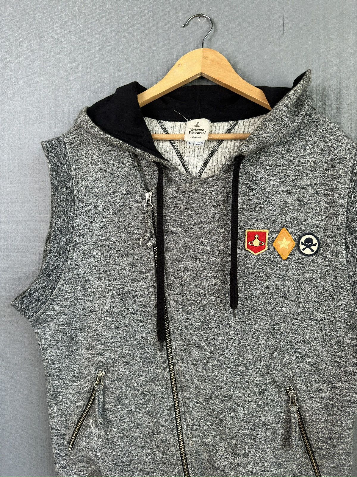 Vivienne Westwood VIVIENNE WESTWOOD Punk Avantgarde Zip Vest Hoodie Size US L / EU 52-54 / 3 - 5 Thumbnail