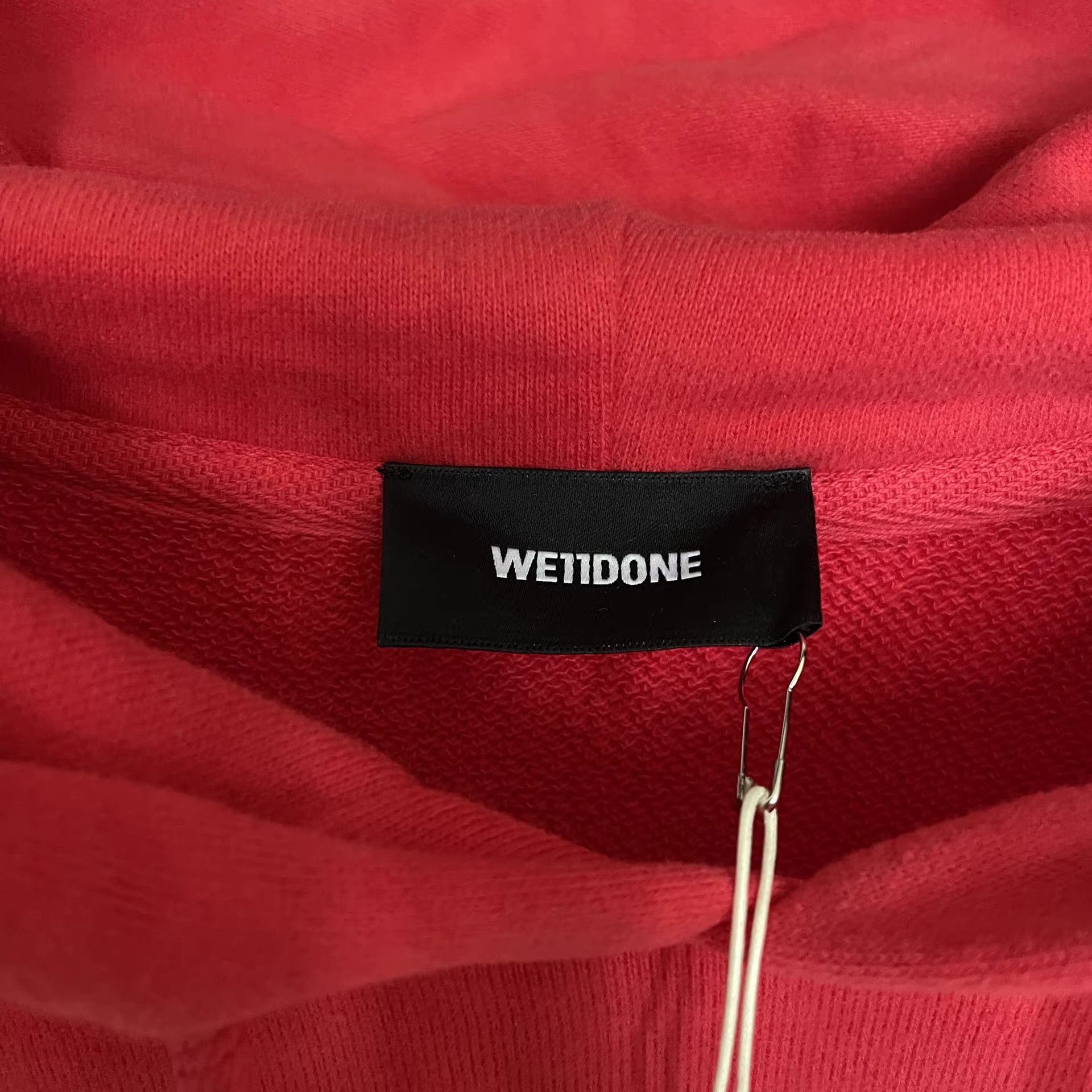 WE11DONE We11Done Red Back Logo Hoodie Size L Size US L / EU 52-54 / 3 - 3 Thumbnail