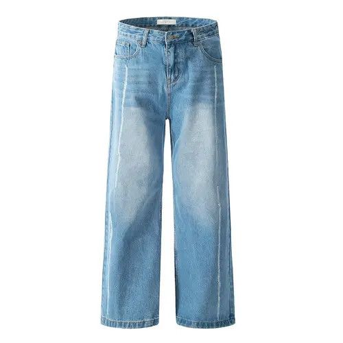 Japanese Brand × Jean Men's distressed loose wide-leg punk washed jeans Size US 32 / EU 48 - 1 Thumbnail