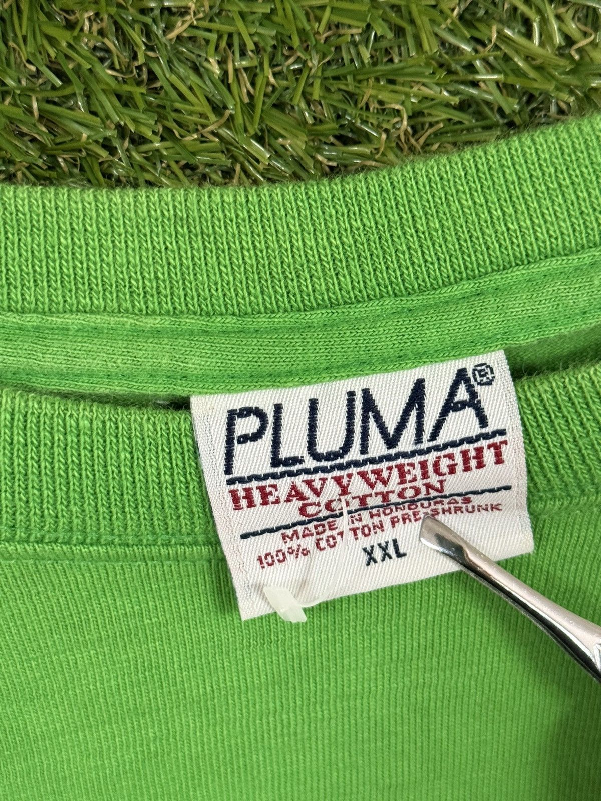 Vintage BLANK Pluma Green Oversized Boxed Boxy Heavyweight Tee 2XL Size US XXL / EU 58 / 5 - 1 Thumbnail