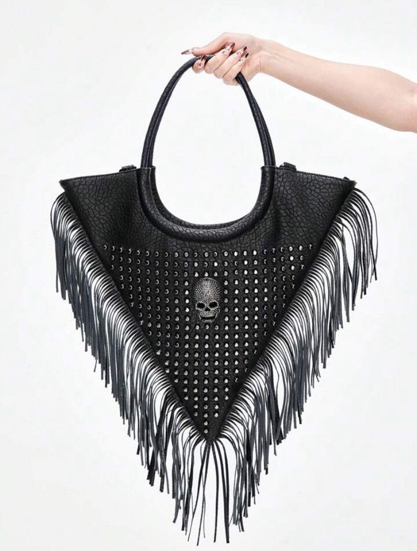Japanese Brand Alexander McQueen style avant garde skull leather handbag Size ONE SIZE - 1 Thumbnail