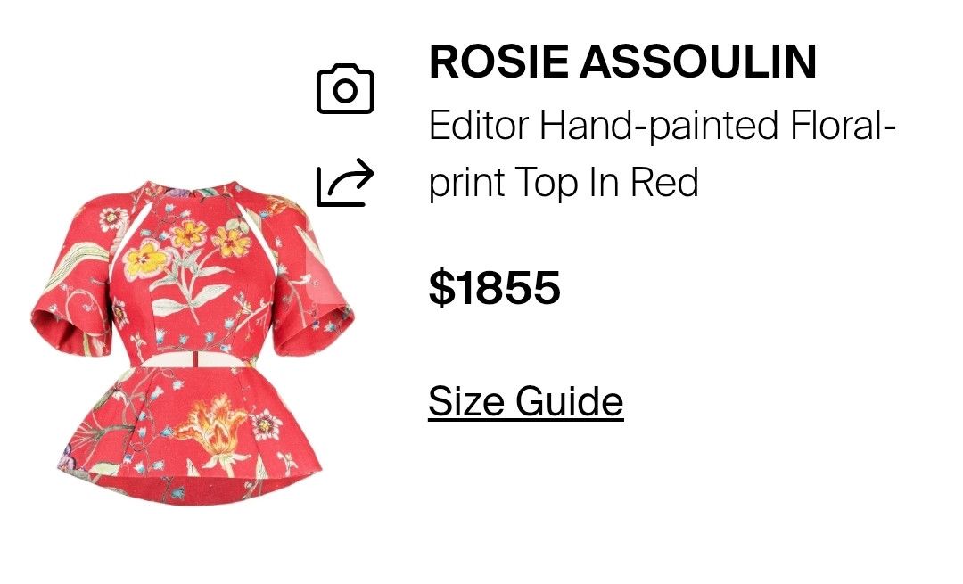 Rosie Assoulin $1855 Rosie Assoulin/Editor Hand-painted Floral Top 6 NWT Size M / US 6-8 / IT 42-44 - 6 Thumbnail