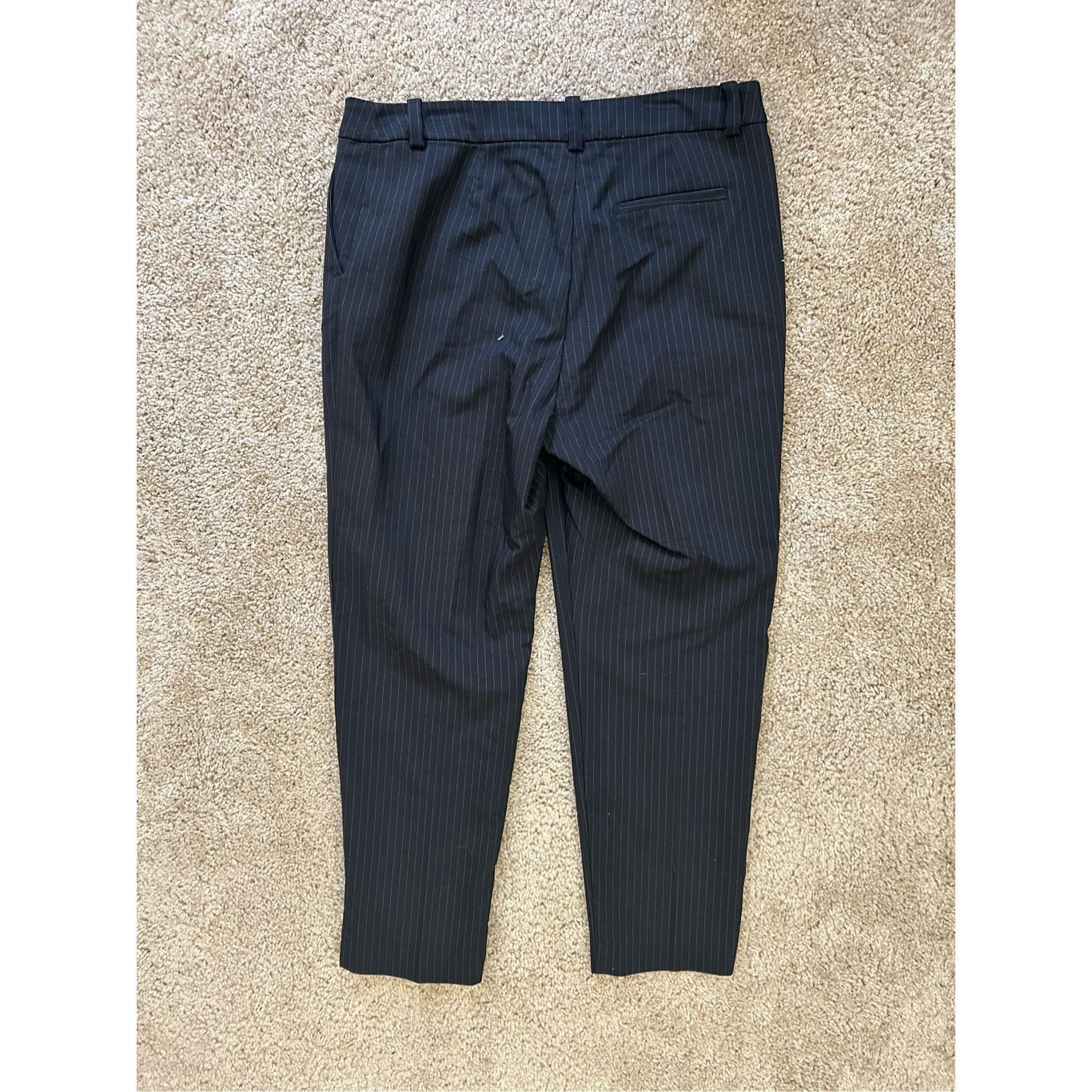 Other Prologue Black White Pinstripe Straight-Leg Pants, Size 6 Size 28" / US 6 / IT 42 - 8 Thumbnail