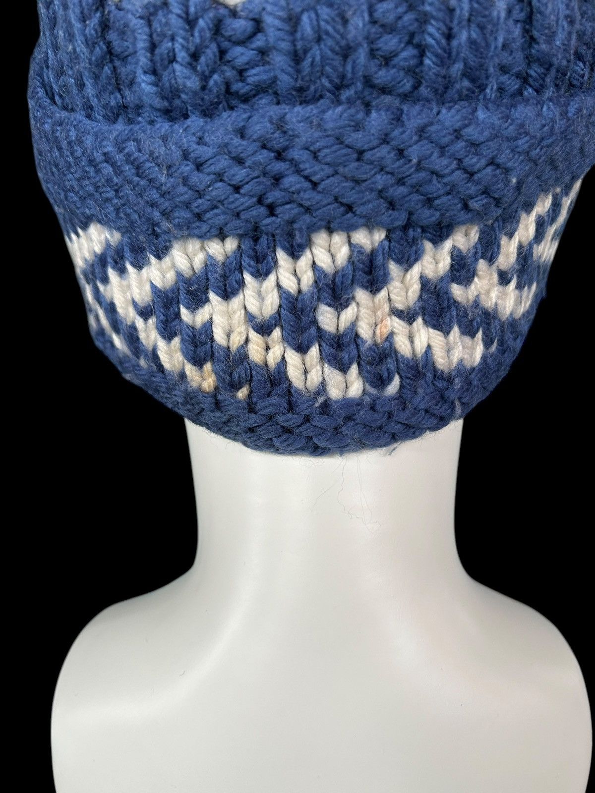 Japanese Brand × Kapital × Vintage Crochet Knitted Handmade Big Beanie Hats Rare☠️☠️ Size ONE SIZE - 4 Thumbnail