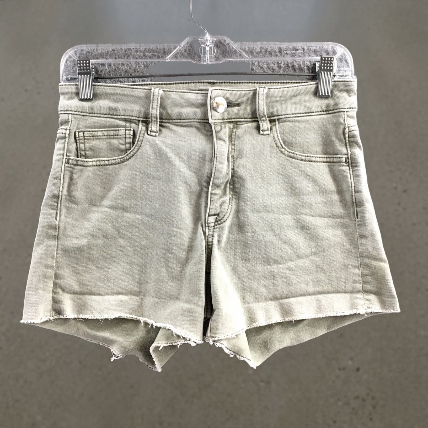 American Eagle Outfitters American Eagle Outfitters Cut-Off Shorts Womens 4 Green Gray Low Rise Stretch Denim Shorts Womens 4 Green Gray Stretch Vintage: No Size 27" / US 4 / IT 40 - 1 Thumbnail