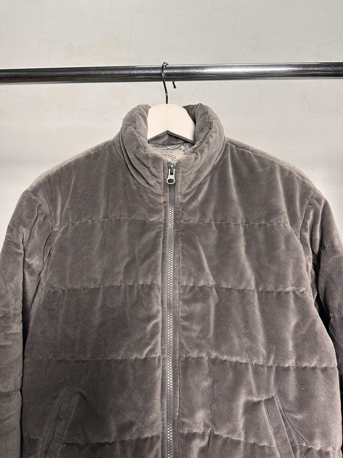 Giorgio Armani 90’s Armani Jeans Velvet Puffer Jacket Size US S / EU 44-46 / 1 - 2 Thumbnail