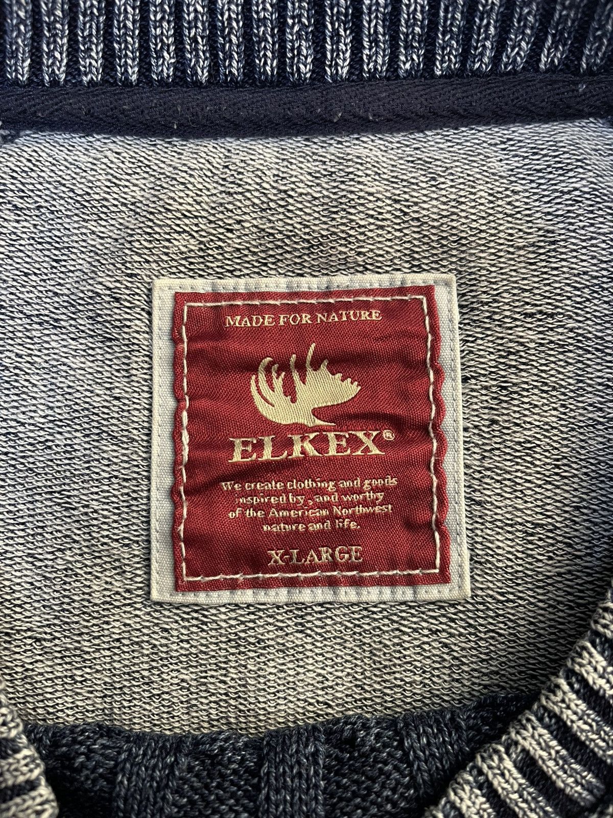 Japanese Brand ELKEX Woven Knit Sweatshirt #2012/13 Size US L / EU 52-54 / 3 - 8 Thumbnail