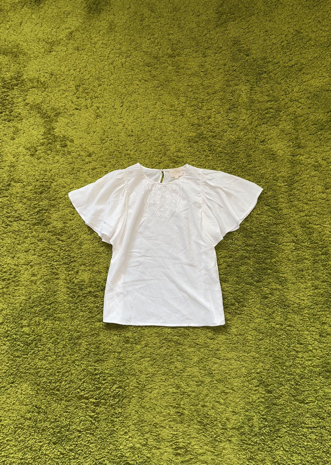 Designer × Sezane Sezane oldmoney style 100% silk blouse Size S / US 4 / IT 40 - 1 Thumbnail