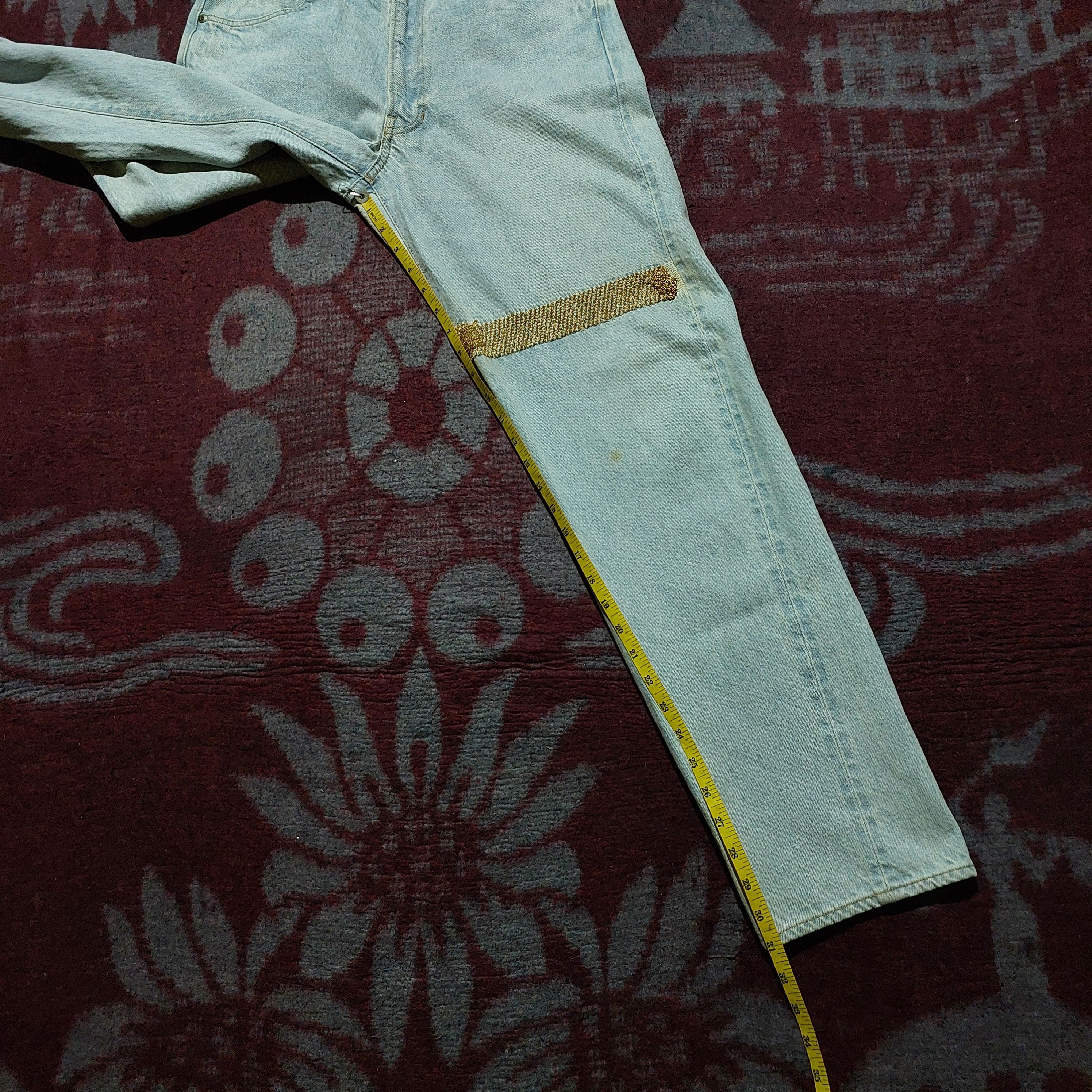 Tete Homme 20AW Kiminori morishita and yellow chain blue denim Size US 30 / EU 46 - 14 Thumbnail