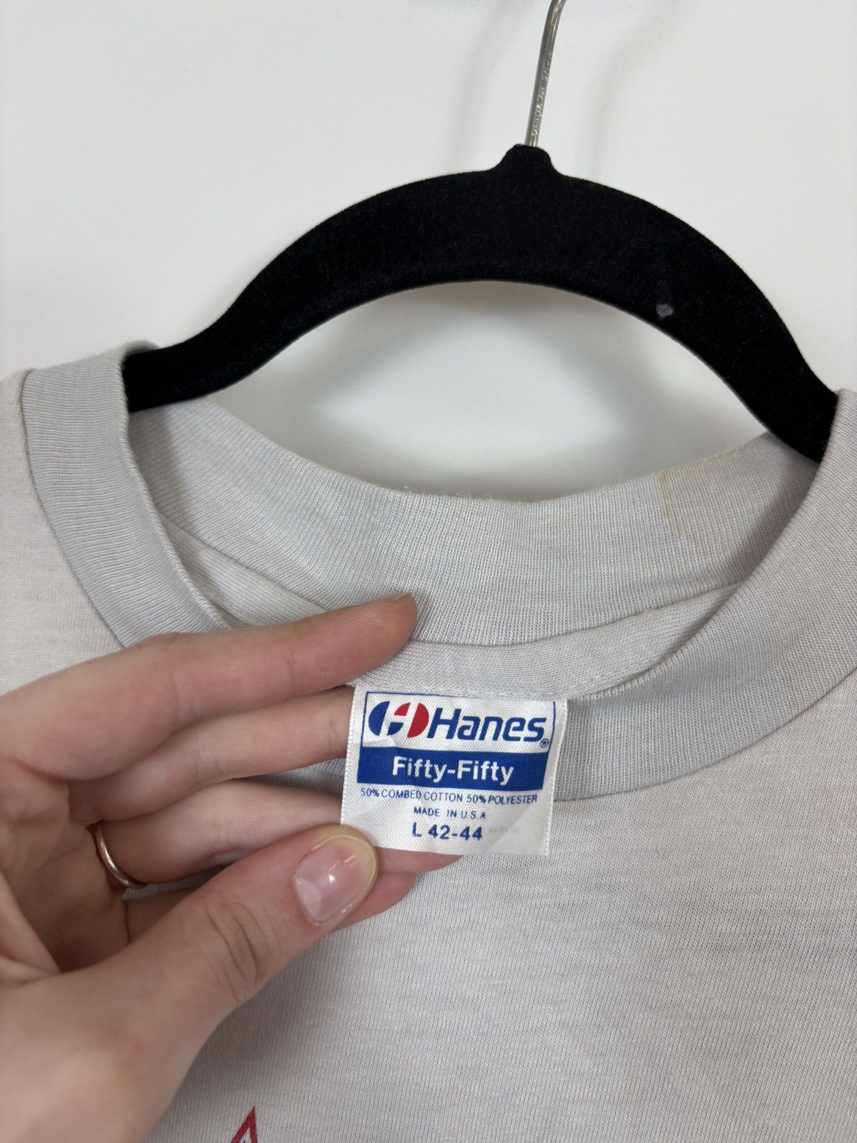 Hanes Vintage 1990s Hanes NFL Sertoma Classic Single Stitch Tee Size US L / EU 52-54 / 3 - 14 Thumbnail