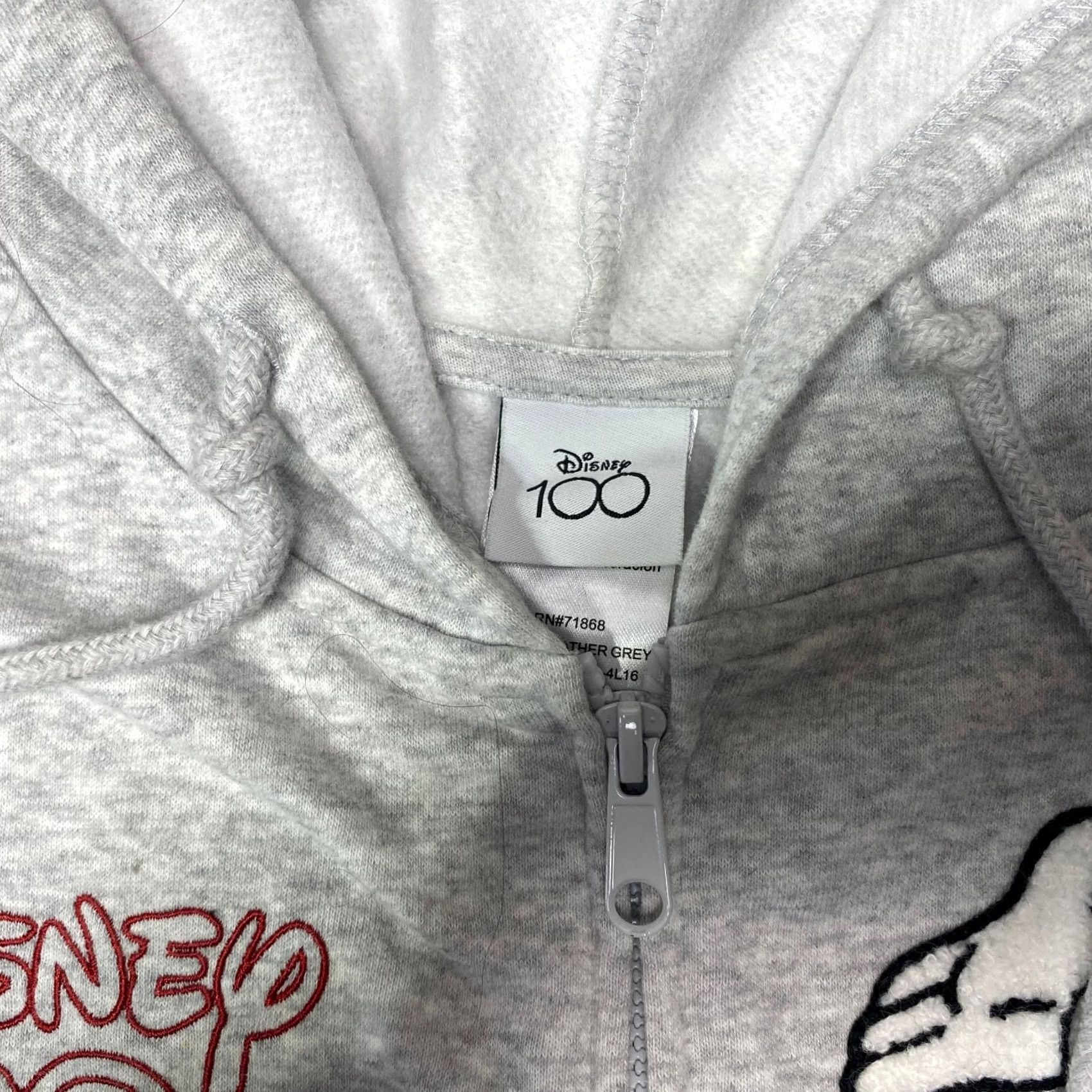 Disney Disney 100 Women’s Hoodie Large Gray Full Zip Mickey Minnie Bambi Shirt Womens Size L / US 10 / IT 46 - 6 Thumbnail