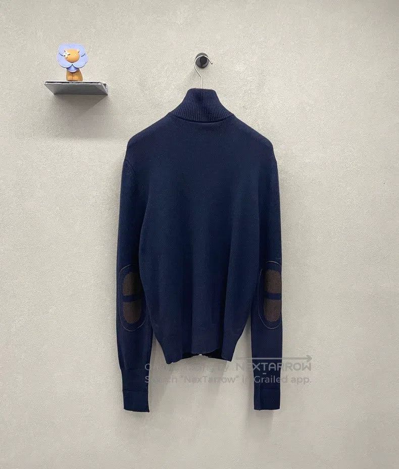 Hermes Hermes Navy blue knitted jacket, 100% cashmere, with sheep Size M / US 6-8 / IT 42-44 - 2 Thumbnail