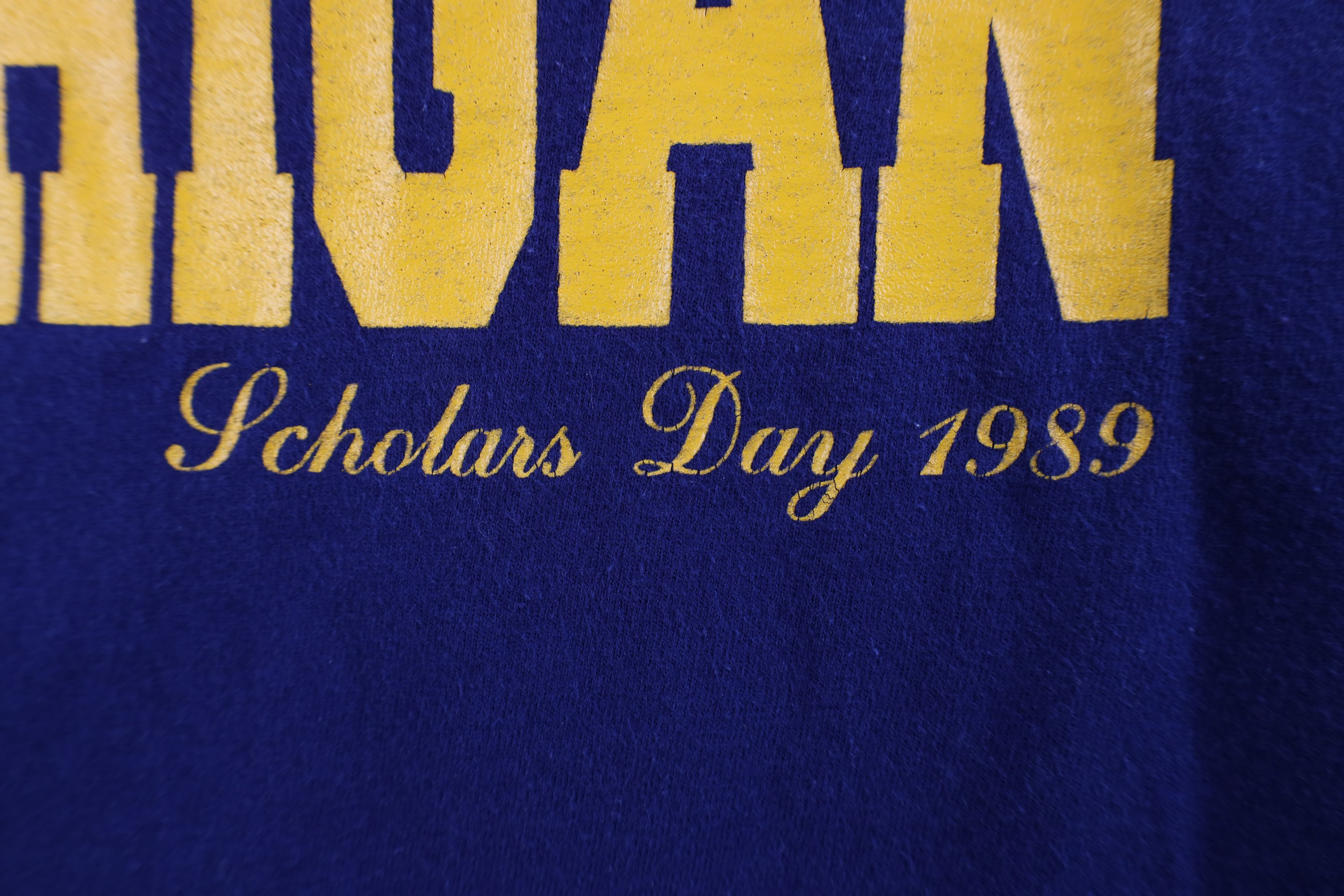 Vintage Vintage 80s 1989 Scholars Day University of Michigan T-Shirt Size US XL / EU 56 / 4 - 5 Thumbnail