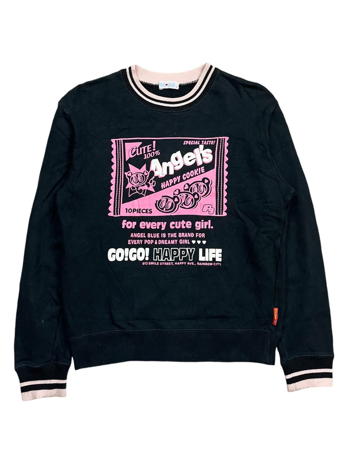 Angel Blue 2000s Angel Blue - Happy Cookie Sweatshirt Size US M / EU 48-50 / 2 - 1 Thumbnail