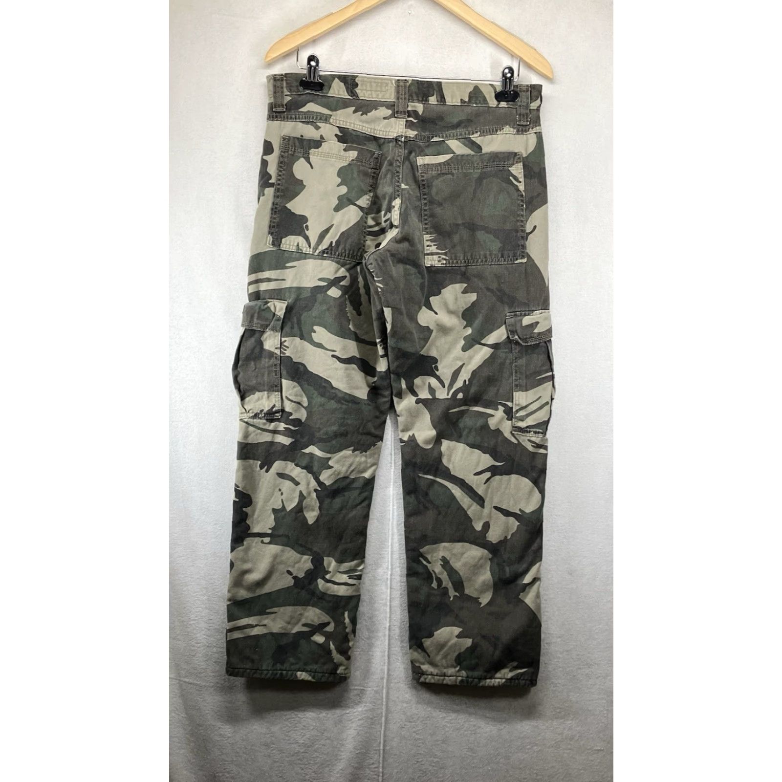 Wrangler VINTAGE Wrangler Cargo Pants Men's 32x28 Relaxed Fit Fleece Lined Camouflage Military Hunting Size US 32 / EU 48 - 2 Thumbnail