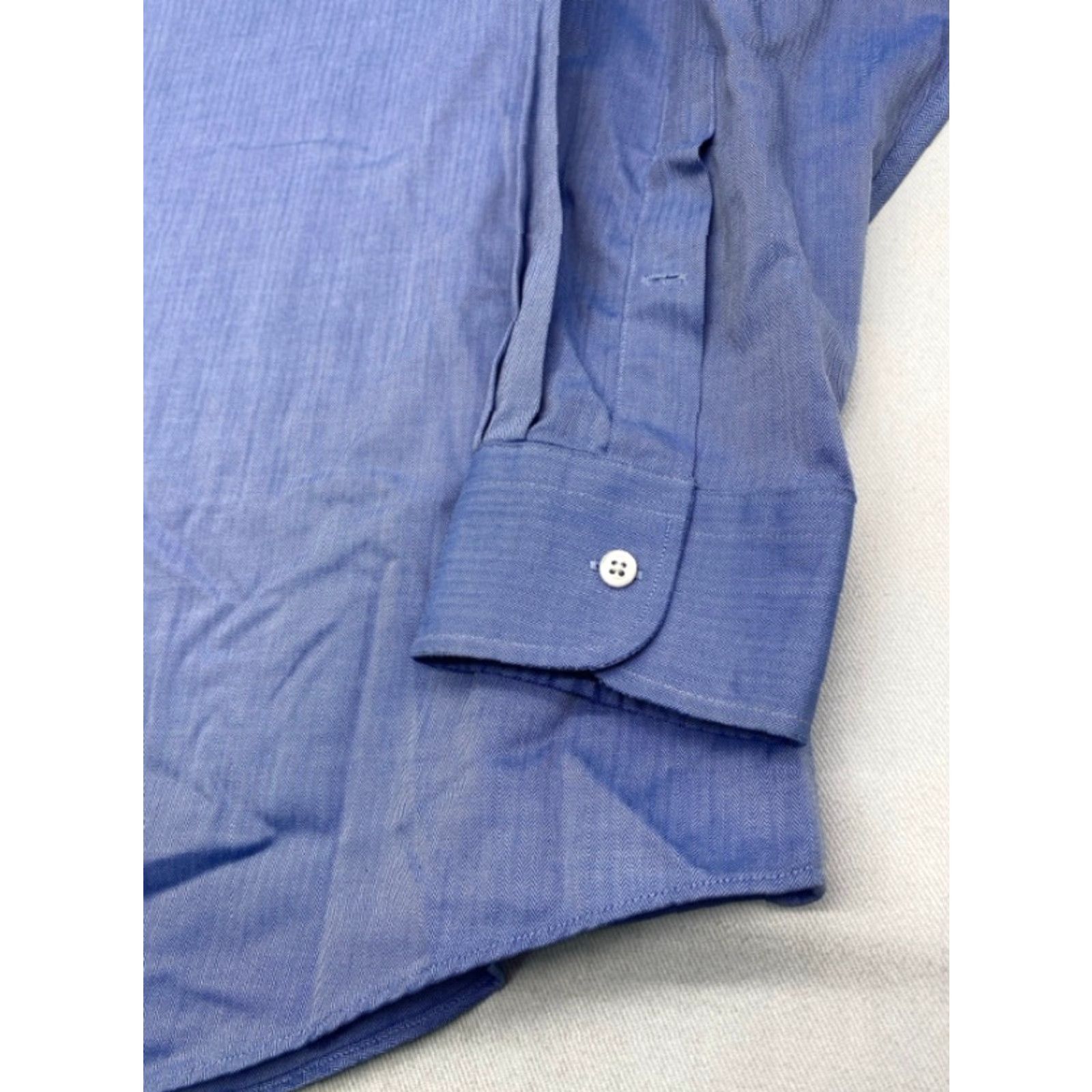 Nordstrom Nordstrom Long Sleeve Shirt Mens 2XL Blue 100% Cotton Dress Shirt Neckline Collared Spread Button Size US XXL / EU 58 / 5 - 3 Thumbnail