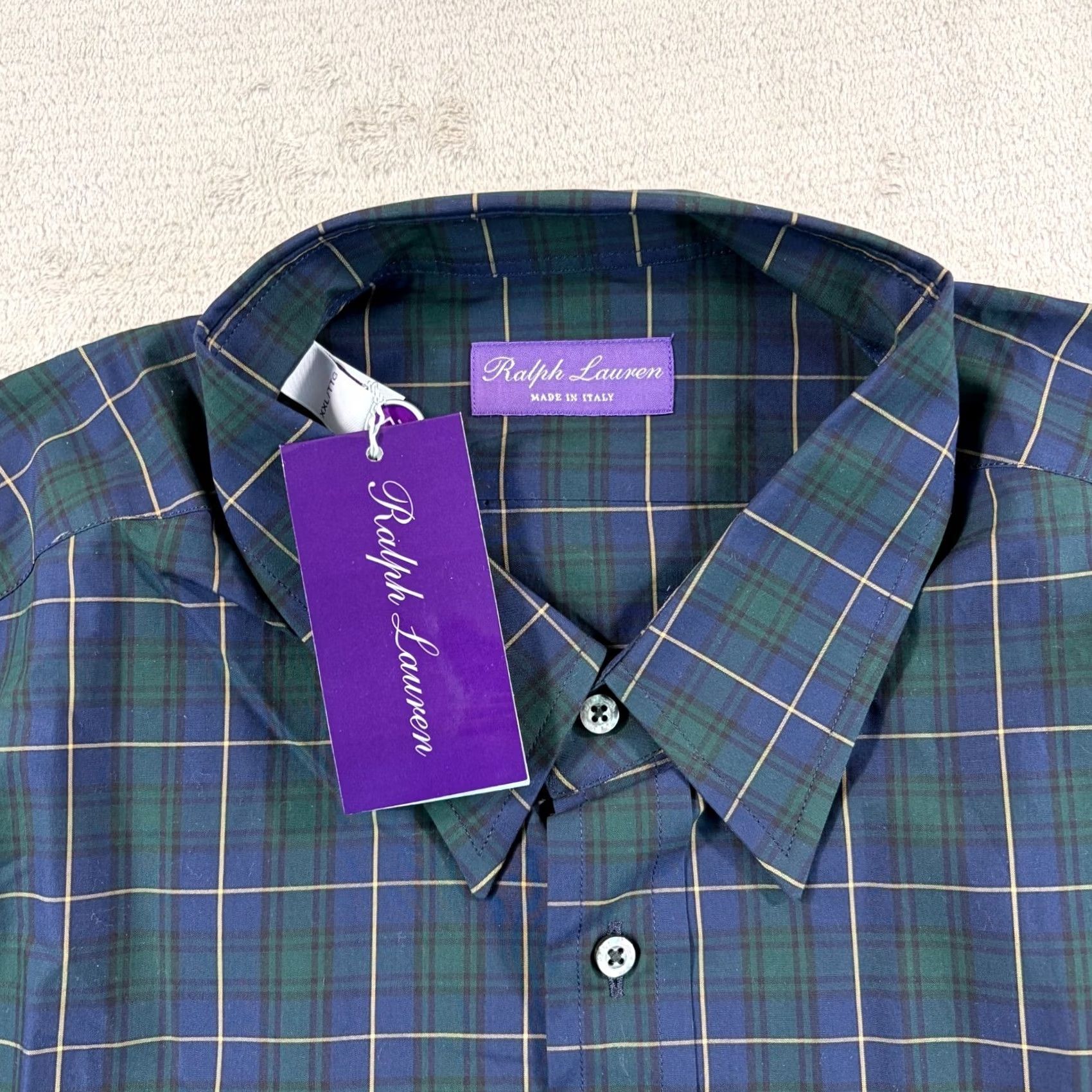 Ralph Lauren Purple Label Ralph Lauren Purple Label Shirt Blackwatch Navy Plaid Men 2XL NWT 95 Size US XXL / EU 58 / 5 - 2 Thumbnail