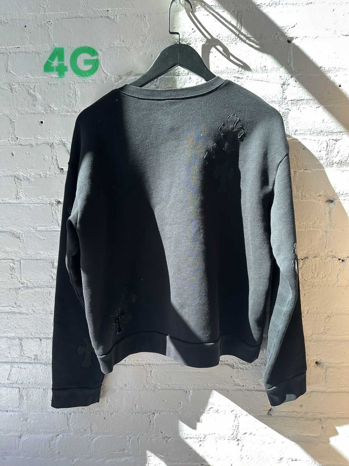 Chrome Hearts CHROME HEARTS FLOODED CROSS PATCH CREWNECK SZ L-XL Size US M / EU 48-50 / 2 - 5 Thumbnail