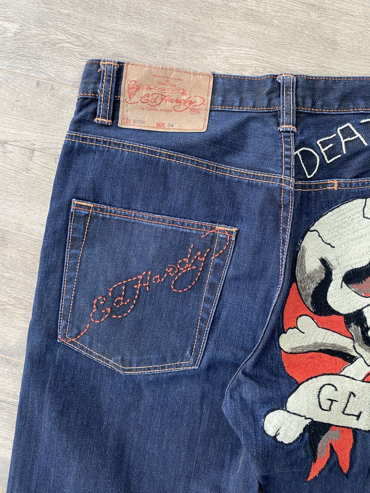 Ed Hardy × Vintage 💀ED HARDY skull vintage jeans Size US 34 / EU 50 - 13 Thumbnail