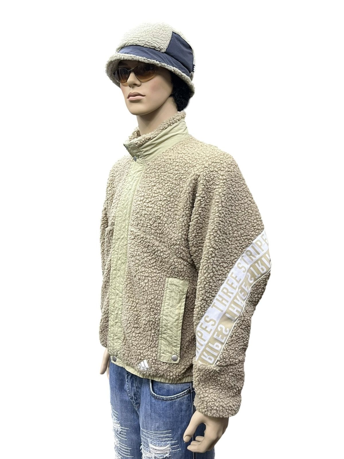 Adidas Adidas MHS BOA Faux Sherpa Fleece Jacket Beige Archive Size US M / EU 48-50 / 2 - 1 Thumbnail