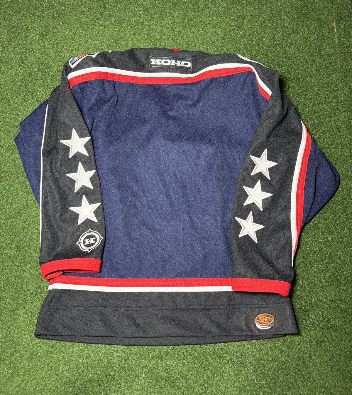 Koho × NHL × Vintage Vtg Koho Columbus Blue Jackets Boys L/XL Adult Small Jersey Size US S / EU 44-46 / 1 - 5 Thumbnail