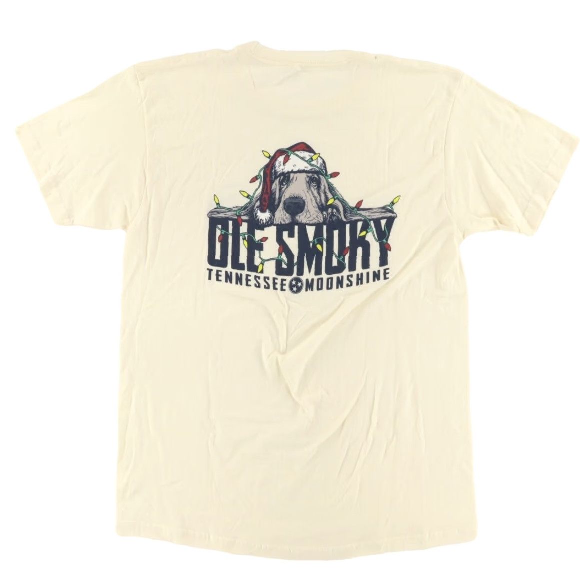 Vintage **Ole Smokey Moonshine Cream Men's L Christmas Solid T-Shirt** User: **Ole Smokey Moonshine Christmas Cream Men's L Solid T-Shirt** Size US L / EU 52-54 / 3 - 4 Thumbnail