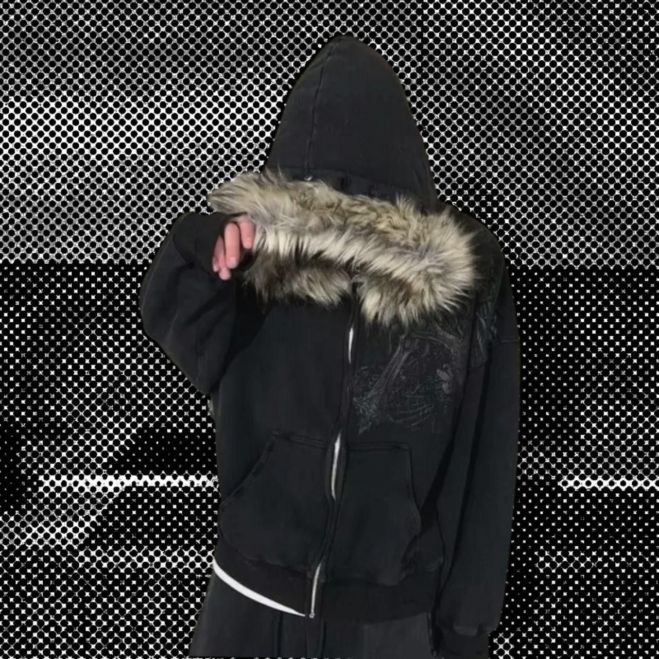 Other Black Hoodie Y2K Size US M / EU 48-50 / 2 - 1 Thumbnail