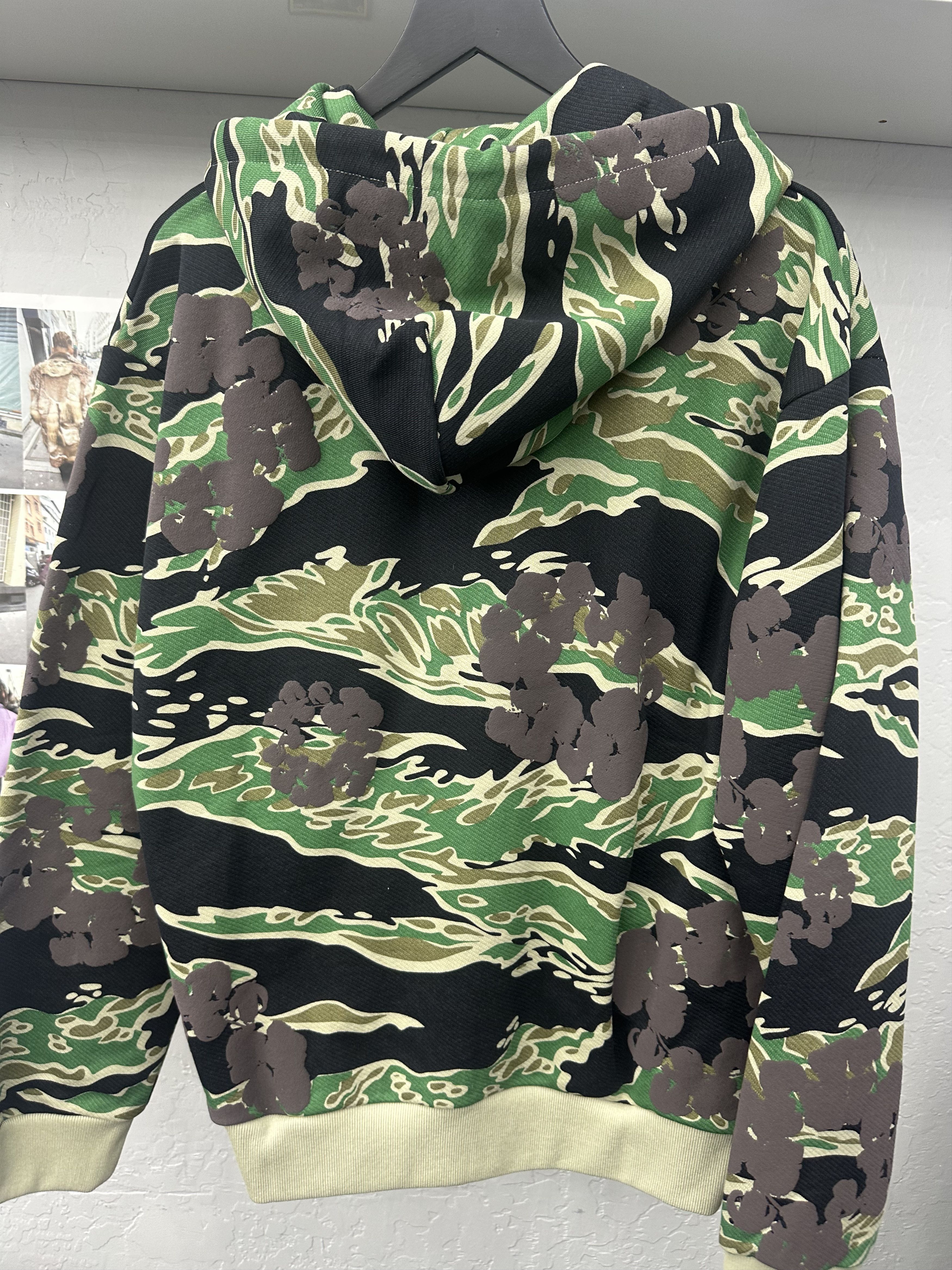 DENIM TEARS Denim Tears Camouflage Zip Up Hoodie Green Size US M / EU 48-50 / 2 - 2 Thumbnail