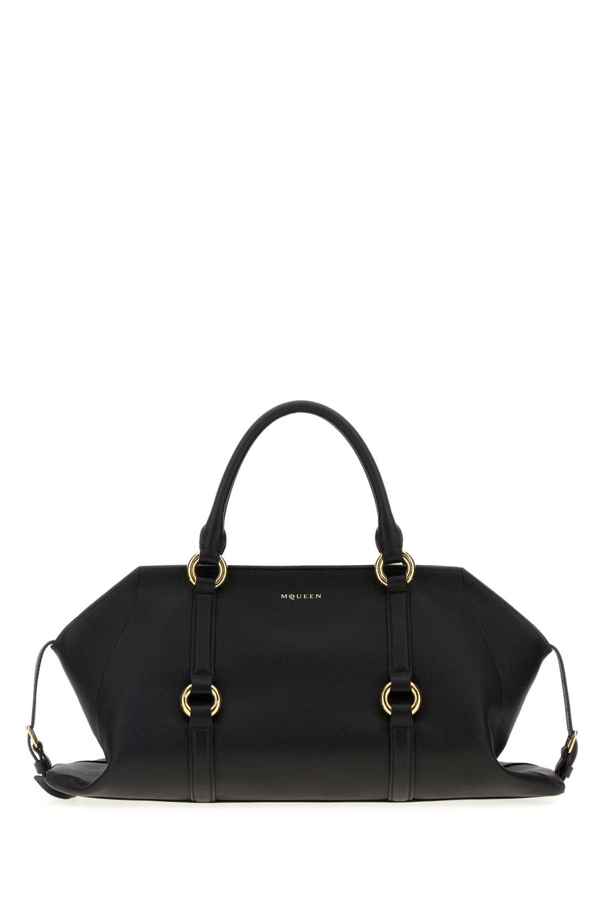 Alexander McQueen Black Leather Medium Farringdon Handbag Size ONE SIZE - 1 Thumbnail