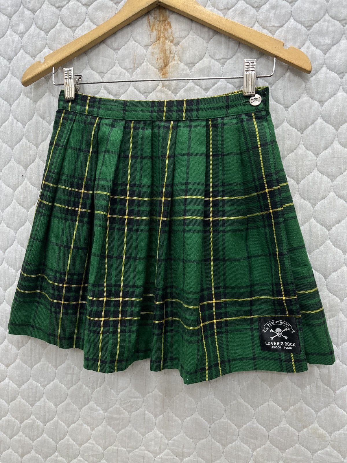 Seditionaries 🔥🔥🔥ARCHIVE SUPER LOVERS ROCK GREEN TARTAN PUNK SKIRTS Size 25" / US 0 / IT 36 - 3 Thumbnail