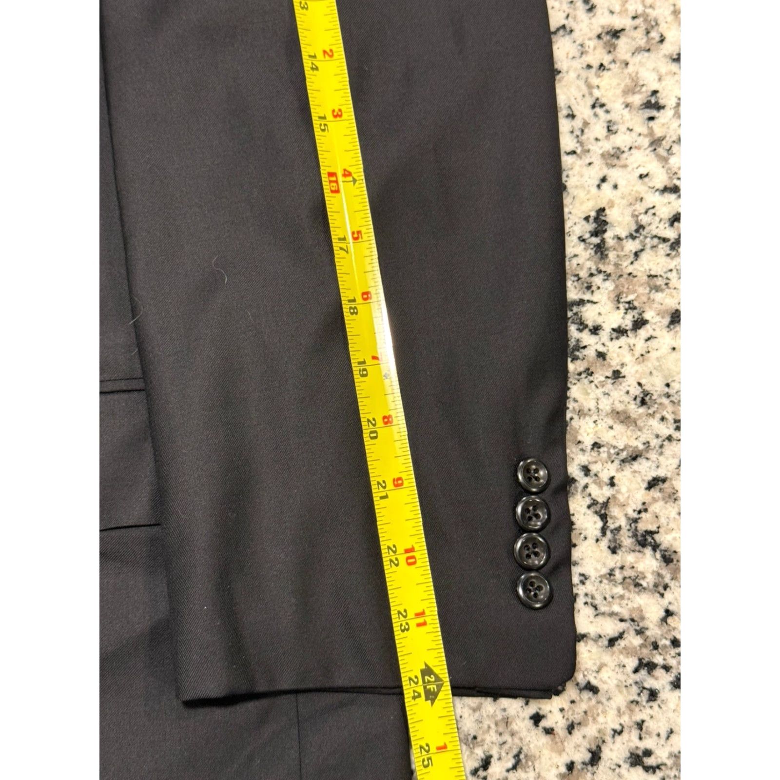 Vintage Oxxford Clothes 48R 2-Piece Black Suit Super 100s Wool Classic Fit Mens Size 48R - 5 Thumbnail