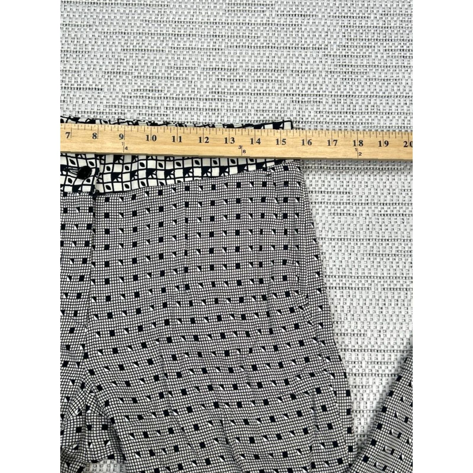 Etro ETRO Cigarette Pants Women 44 Gray Geometric Mid Rise Straight Chino with Stretch, Button, Zipper, Viscose, Dry Clean Only Size 30" / US 8 / IT 44 - 6 Thumbnail