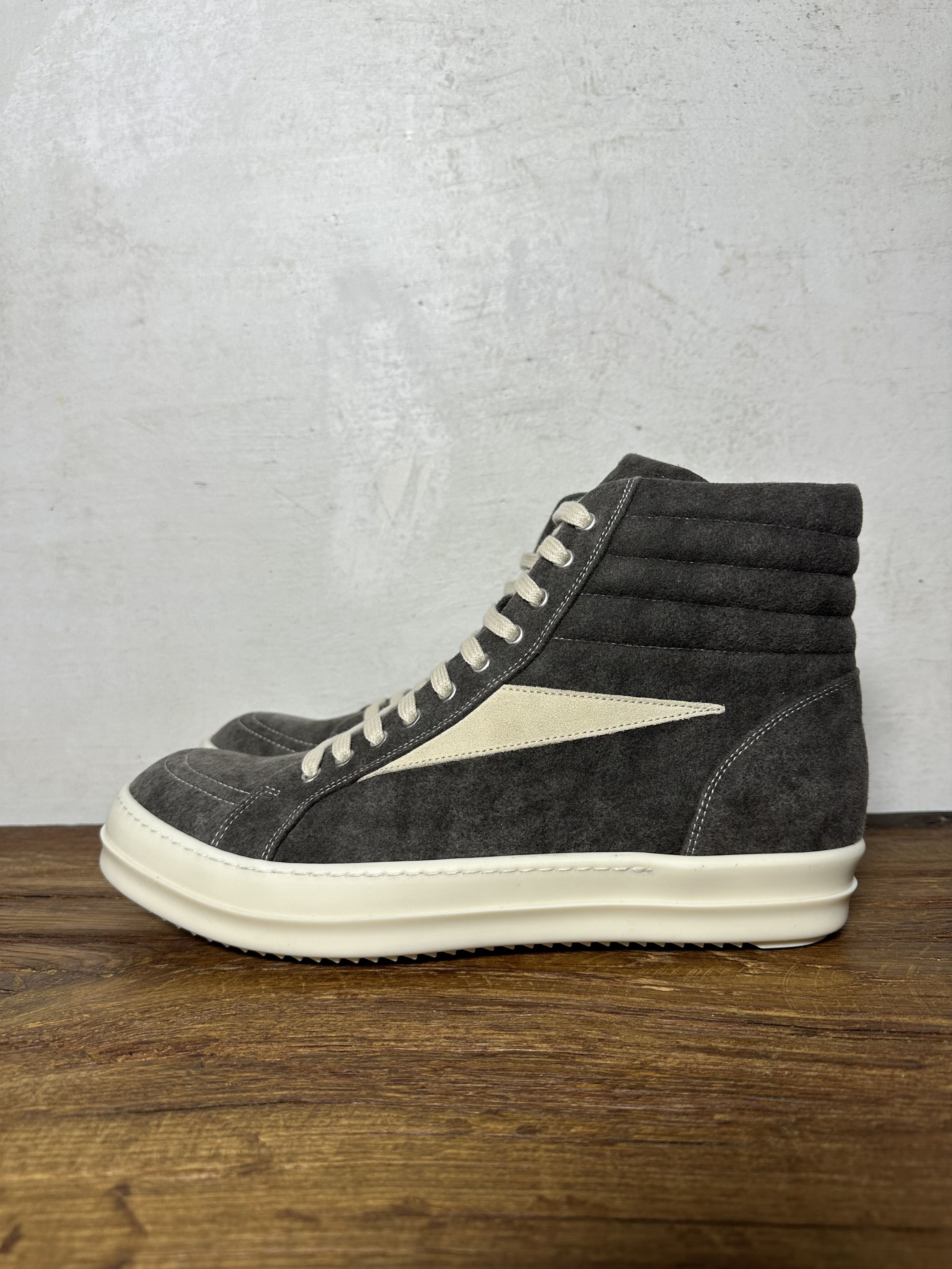 Rick Owens Drkshdw Rick Owens DRKSHDW Vitnage High Top Sneakers Dust Size US 12 / EU 45 - 2 Thumbnail