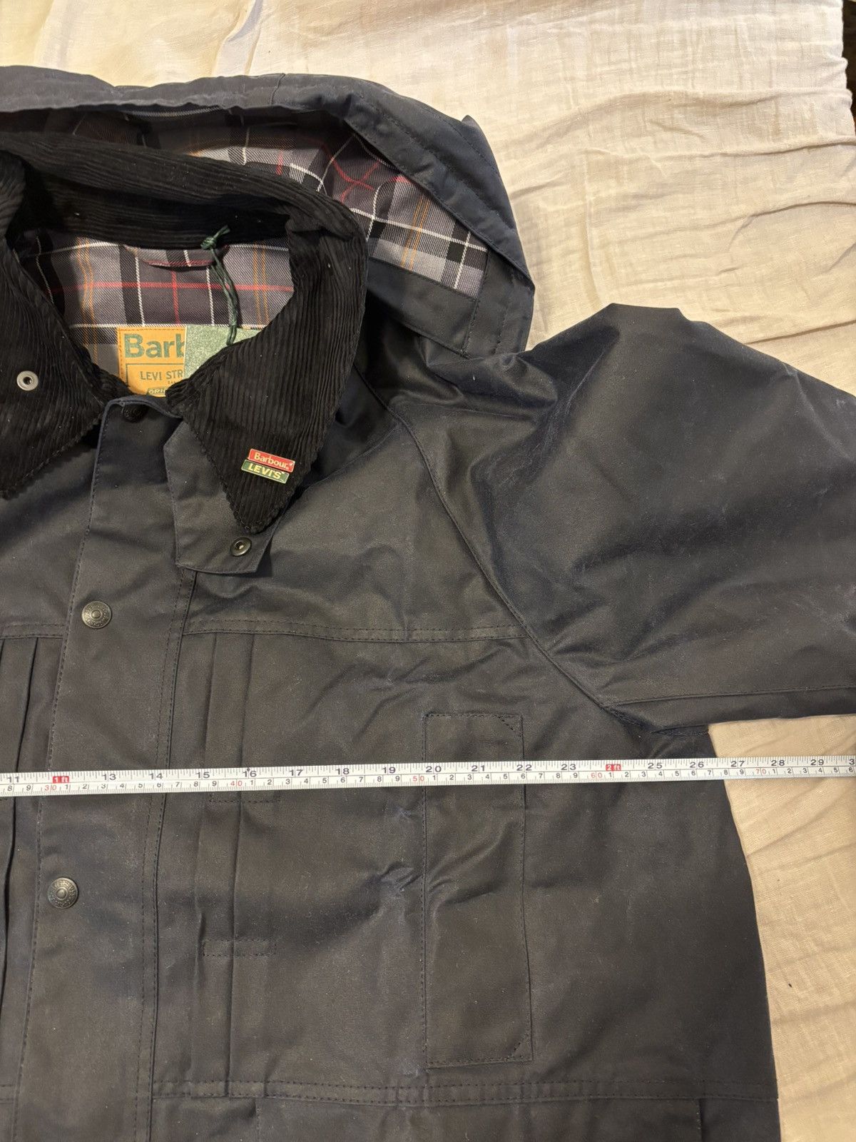 Barbour Barbour x Levi's OS Bedale Waxed Jacket XL Blue Oversized Size US XL / EU 56 / 4 - 13 Thumbnail