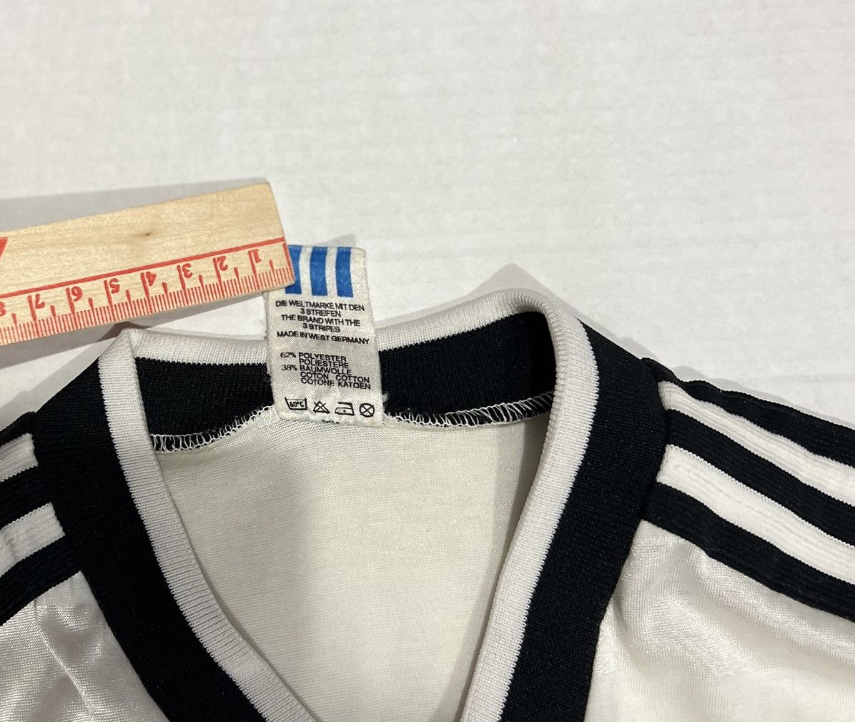 Adidas × Vintage Vintage Adidas West Germany Stripes Jersey Mens M 1984 1986 Size US M / EU 48-50 / 2 - 4 Thumbnail