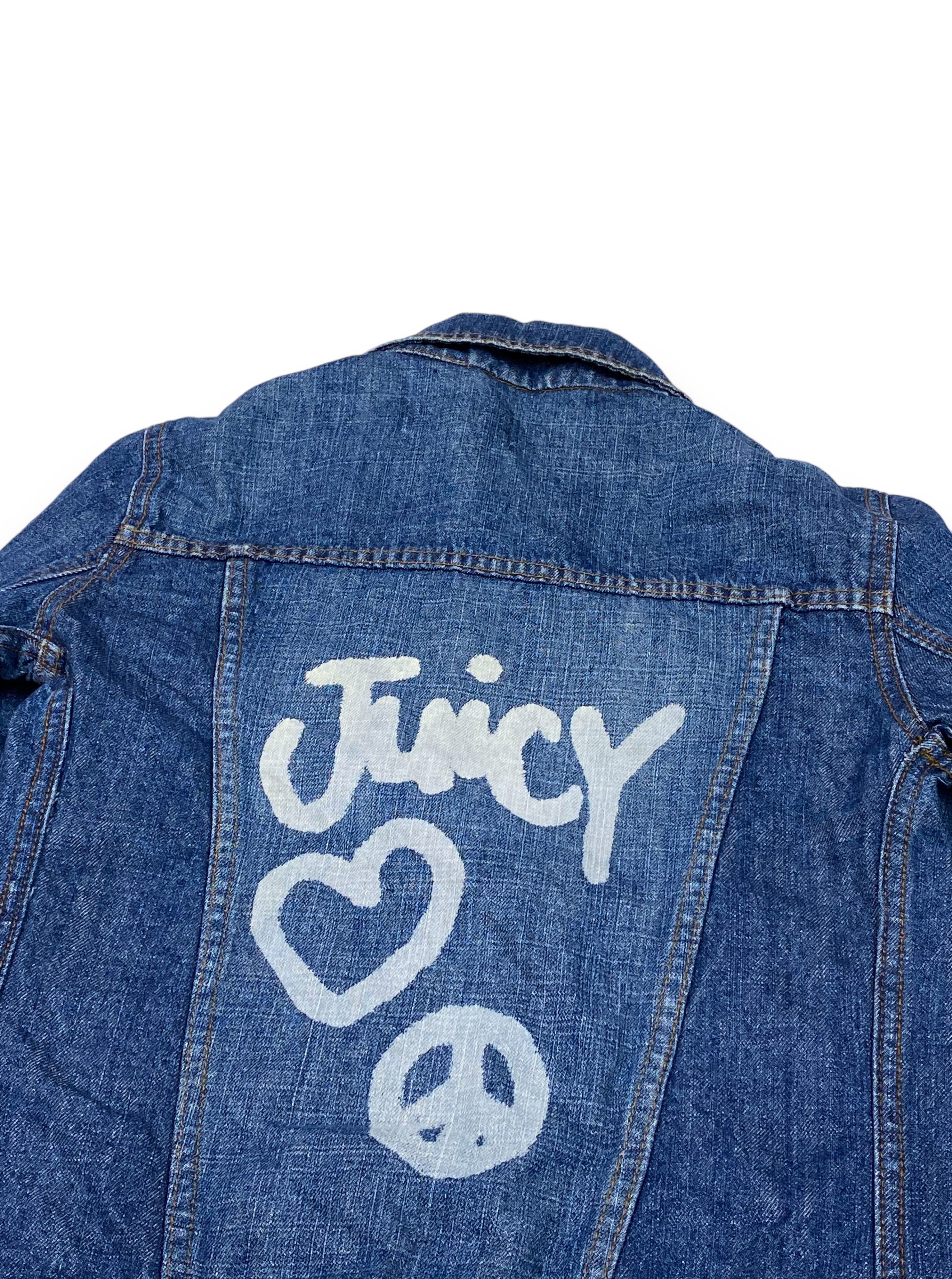Jean Vintage WOMEN'S JUICY COUTURE Denim Jacket Big Logo M787 Size S / US 4 / IT 40 - 9 Thumbnail